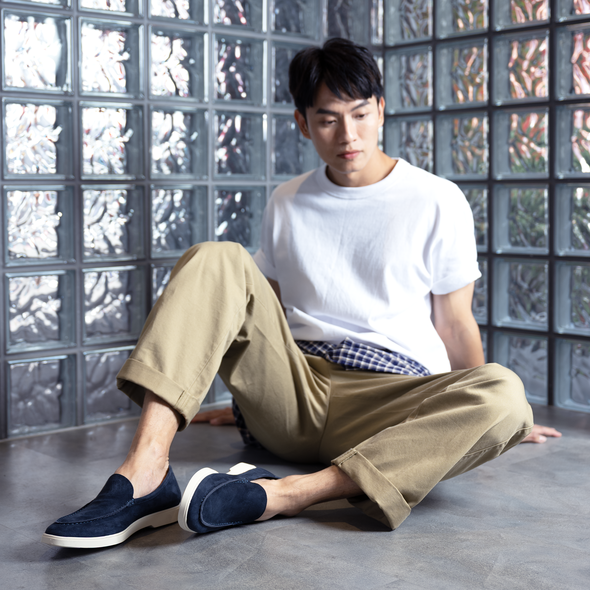 VIVVANT|Strada 深藍麂皮樂福休閒鞋