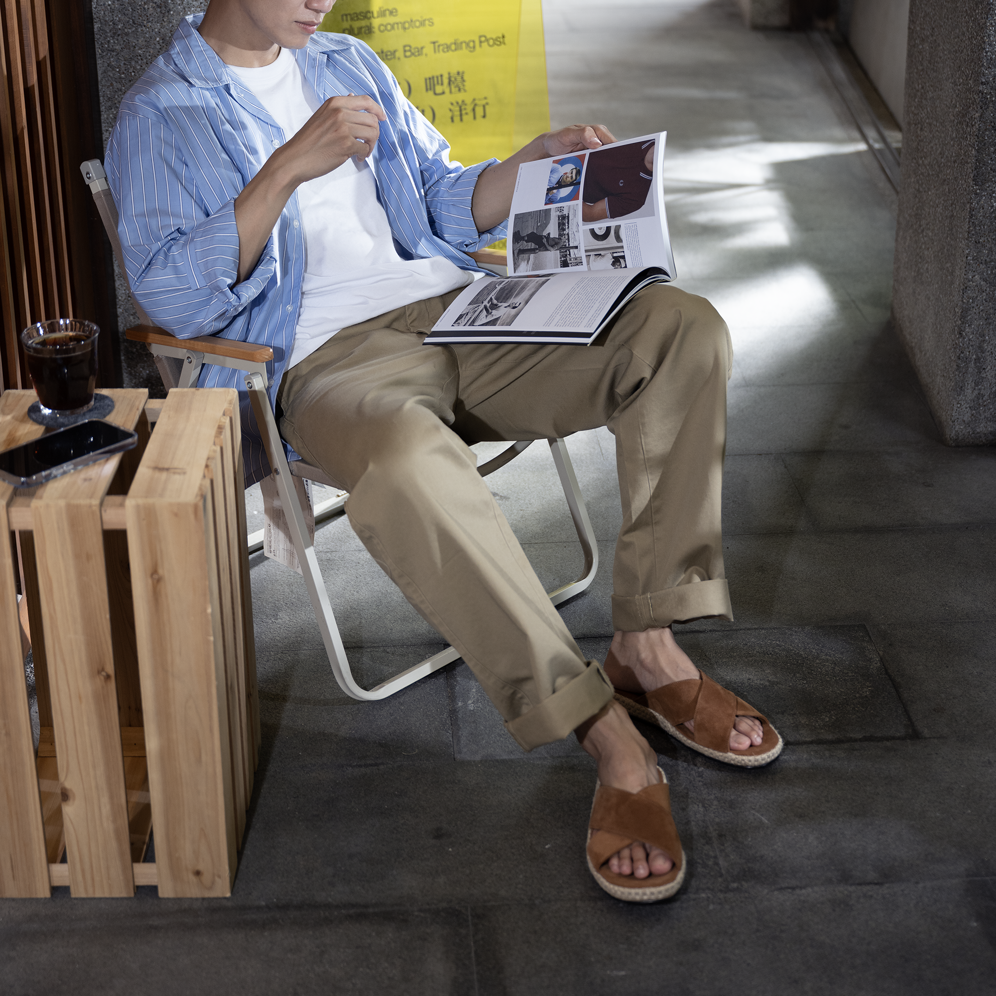 FARFALLA|麂皮涼鞋 (駝色)