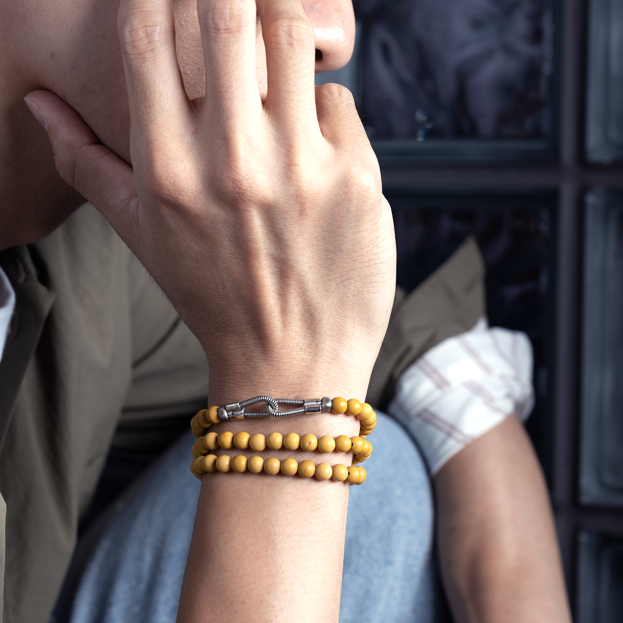 SING A SONG|一弦一念 礦石手鍊 (三圈 / 蛋黃石)