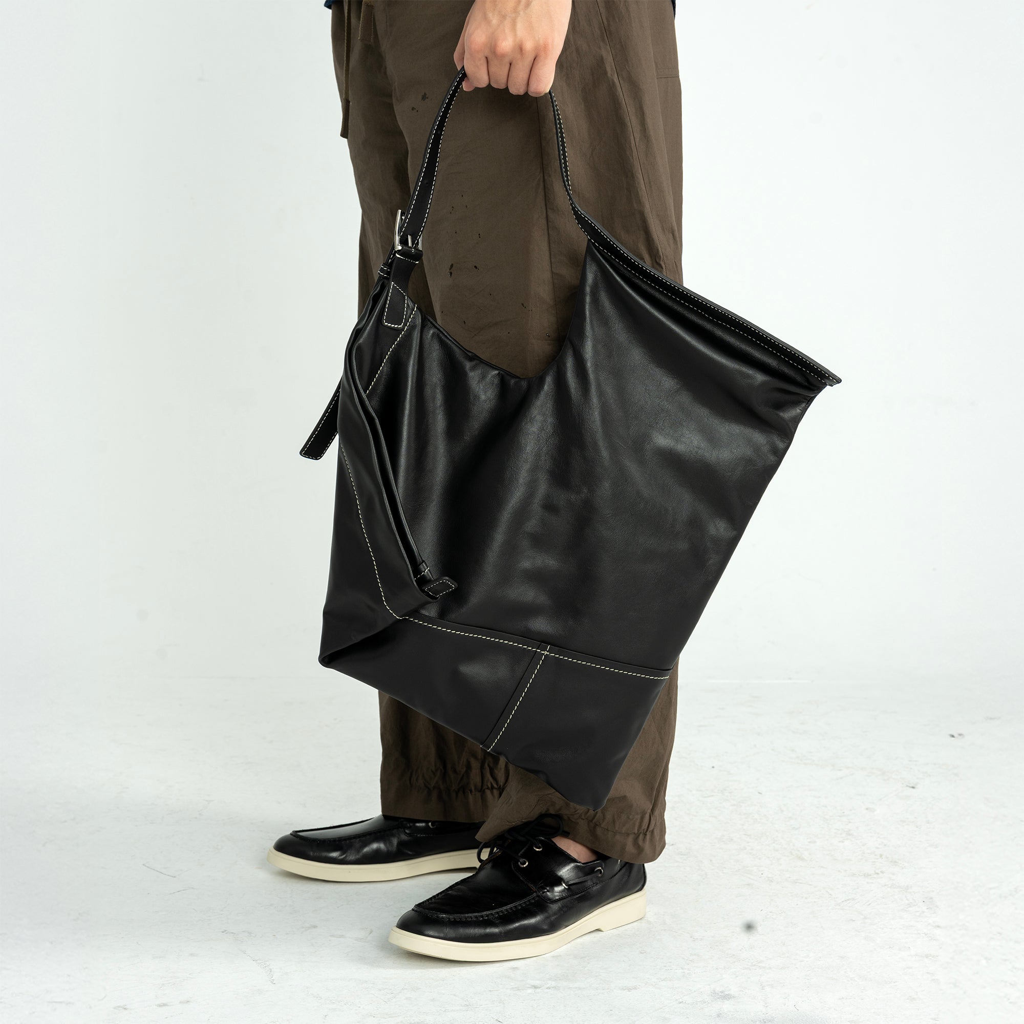 BIAGINI|ARIA 皮革托特包(黑)
