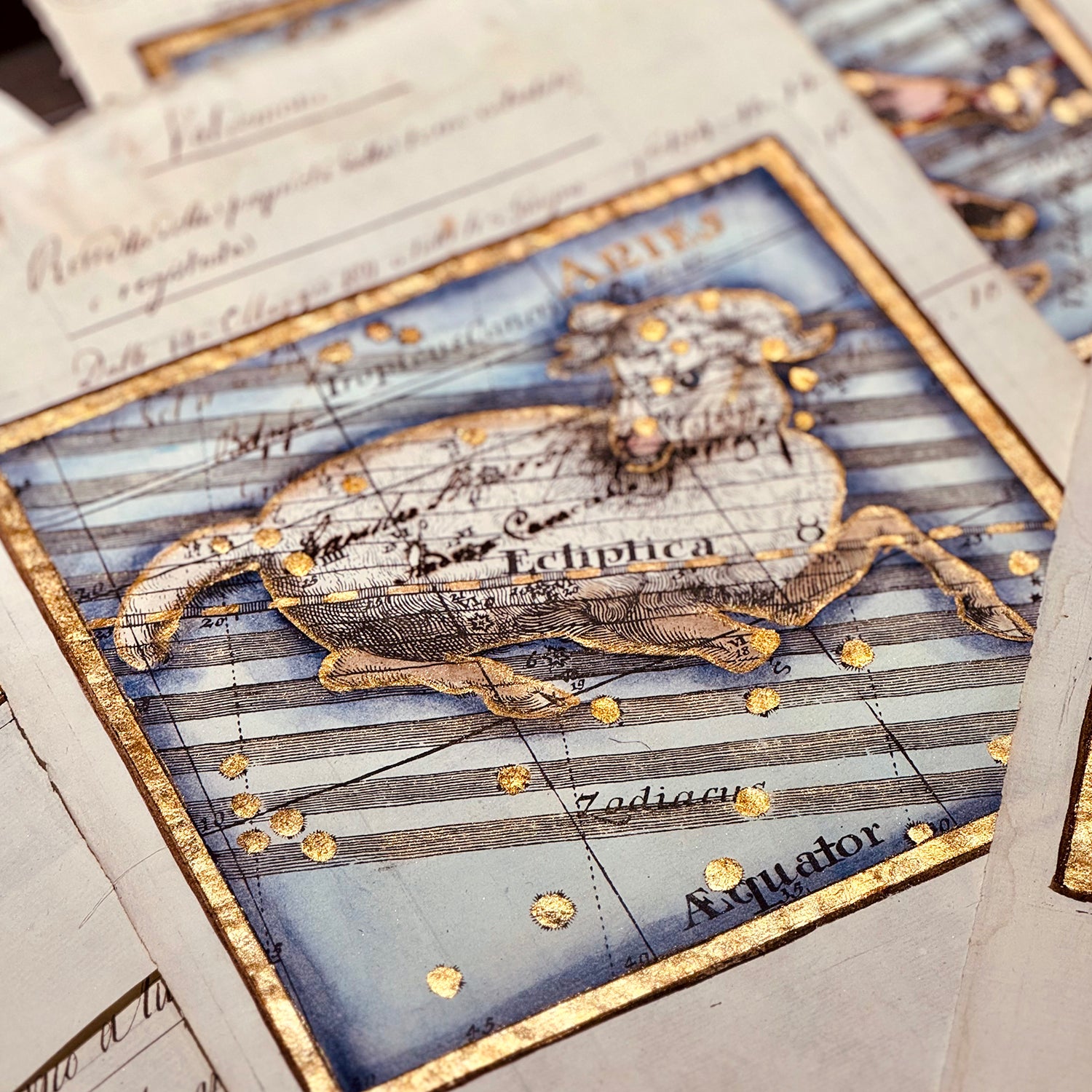 古董星座圖紙|牡羊座