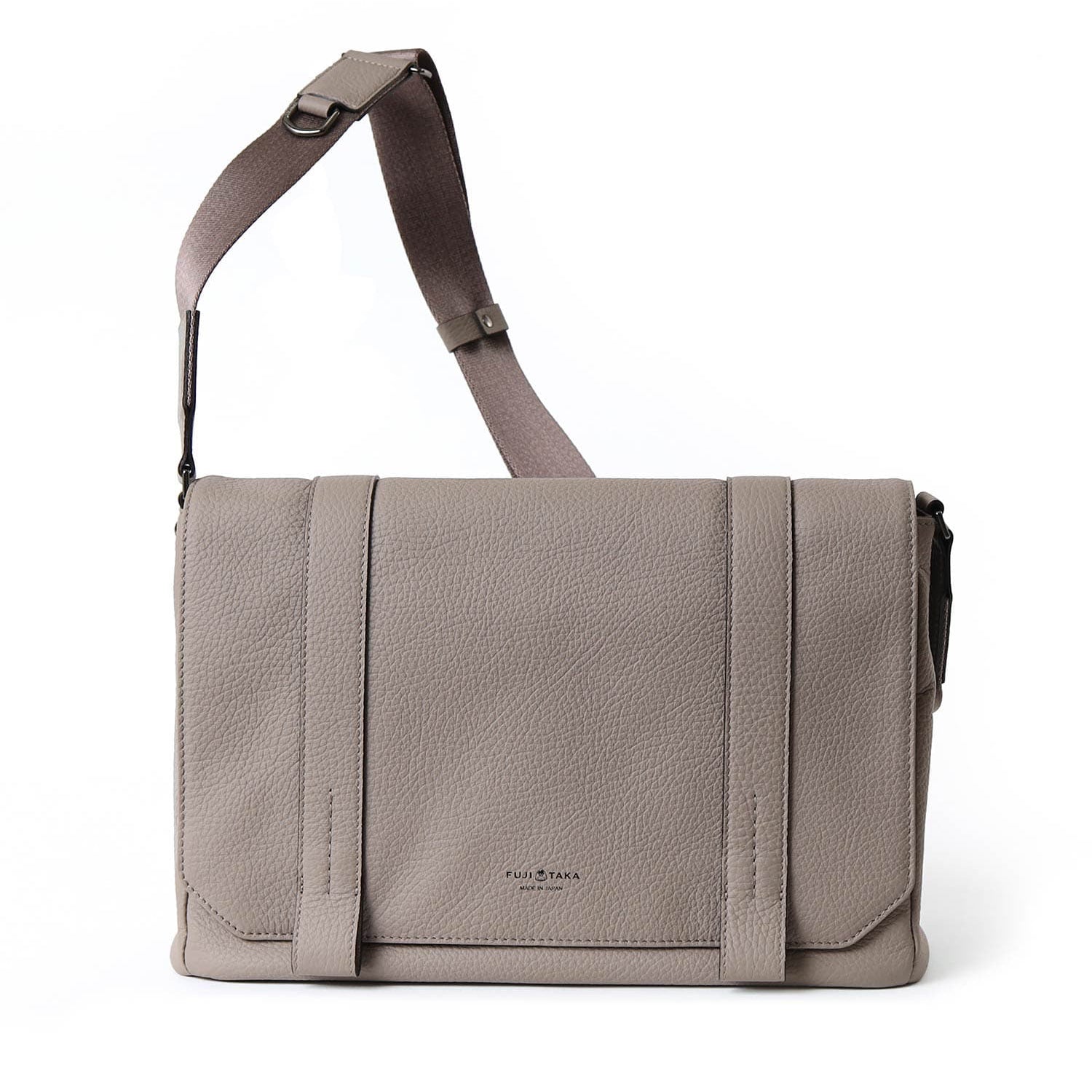FUJITAKA|Alta 皮革郵差包 (卡其棕)