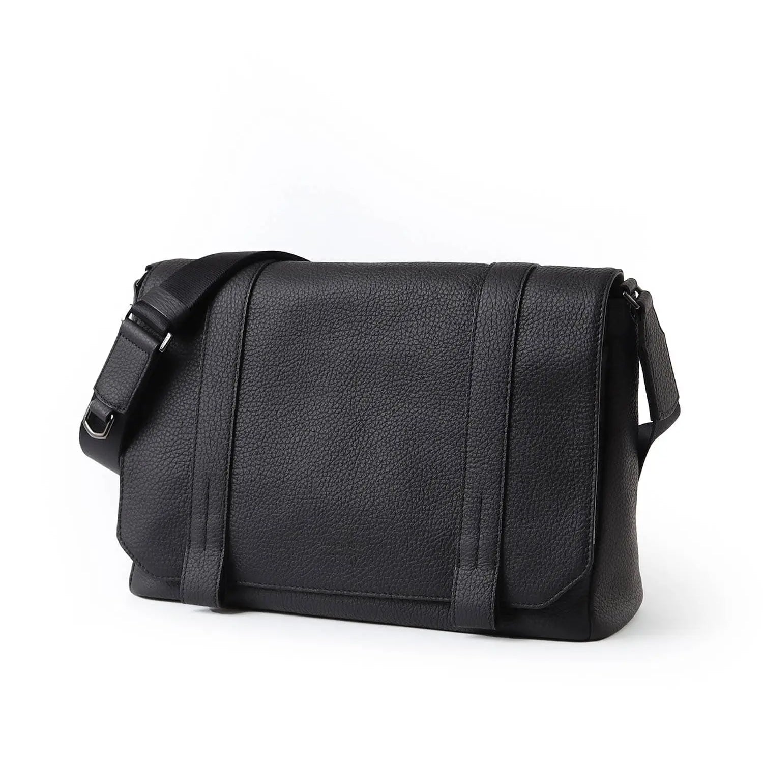 FUJITAKA|Alta 皮革郵差包 (黑)