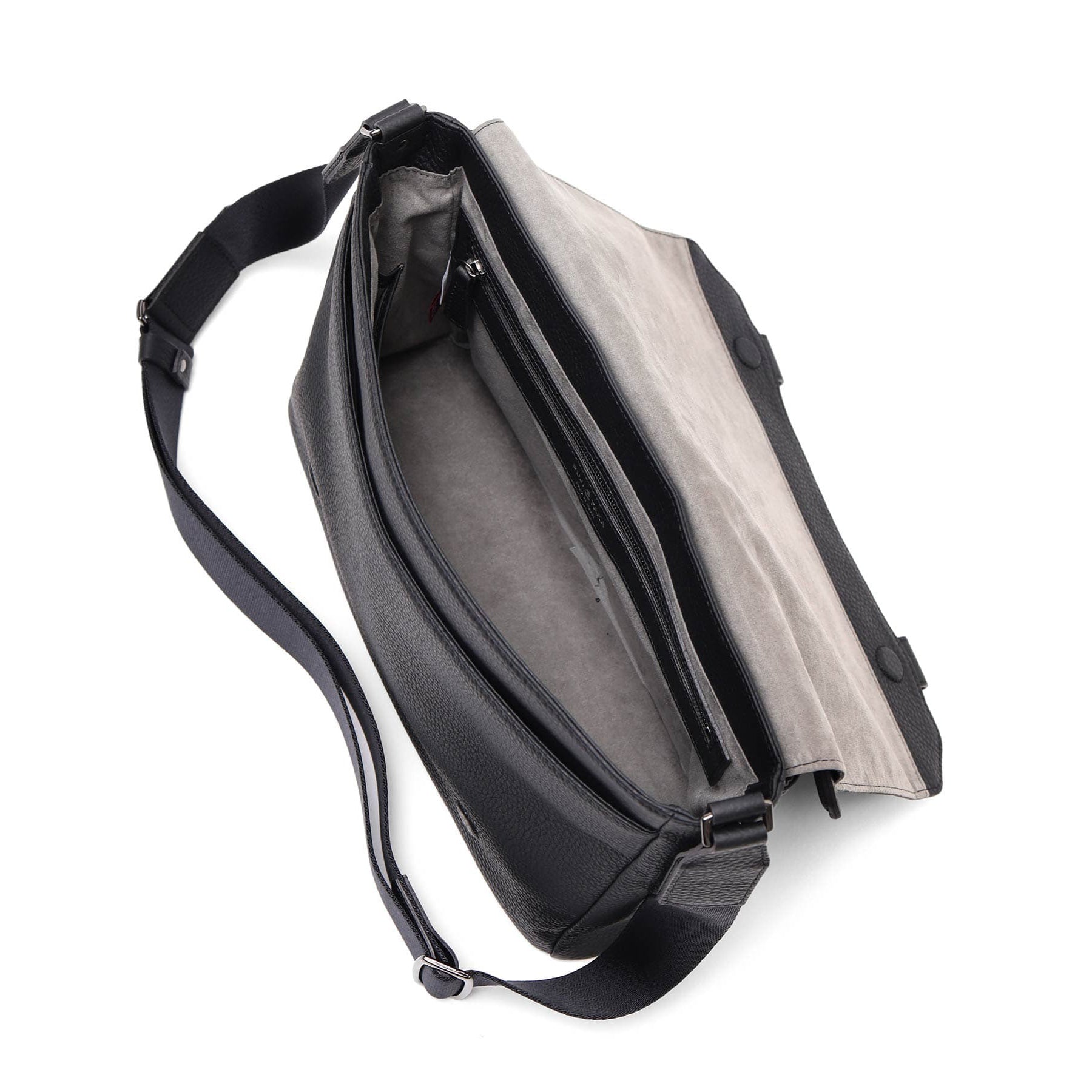 FUJITAKA|Alta 皮革郵差包 (黑)