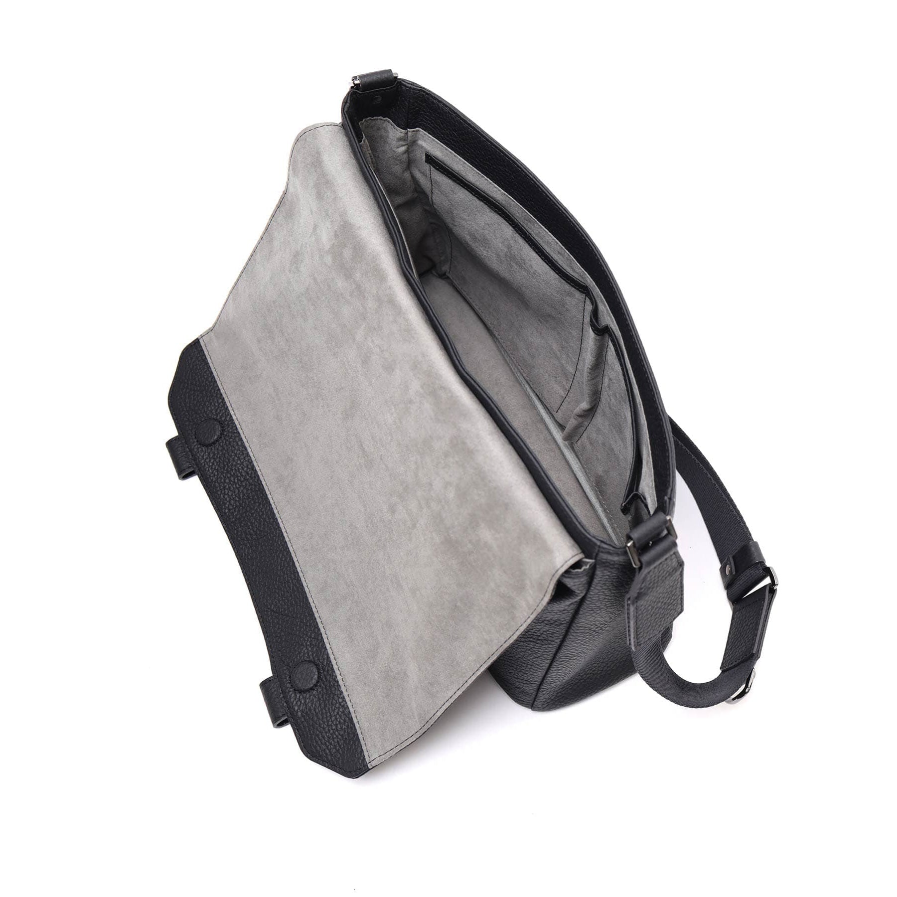 FUJITAKA|Alta 皮革郵差包 (黑)