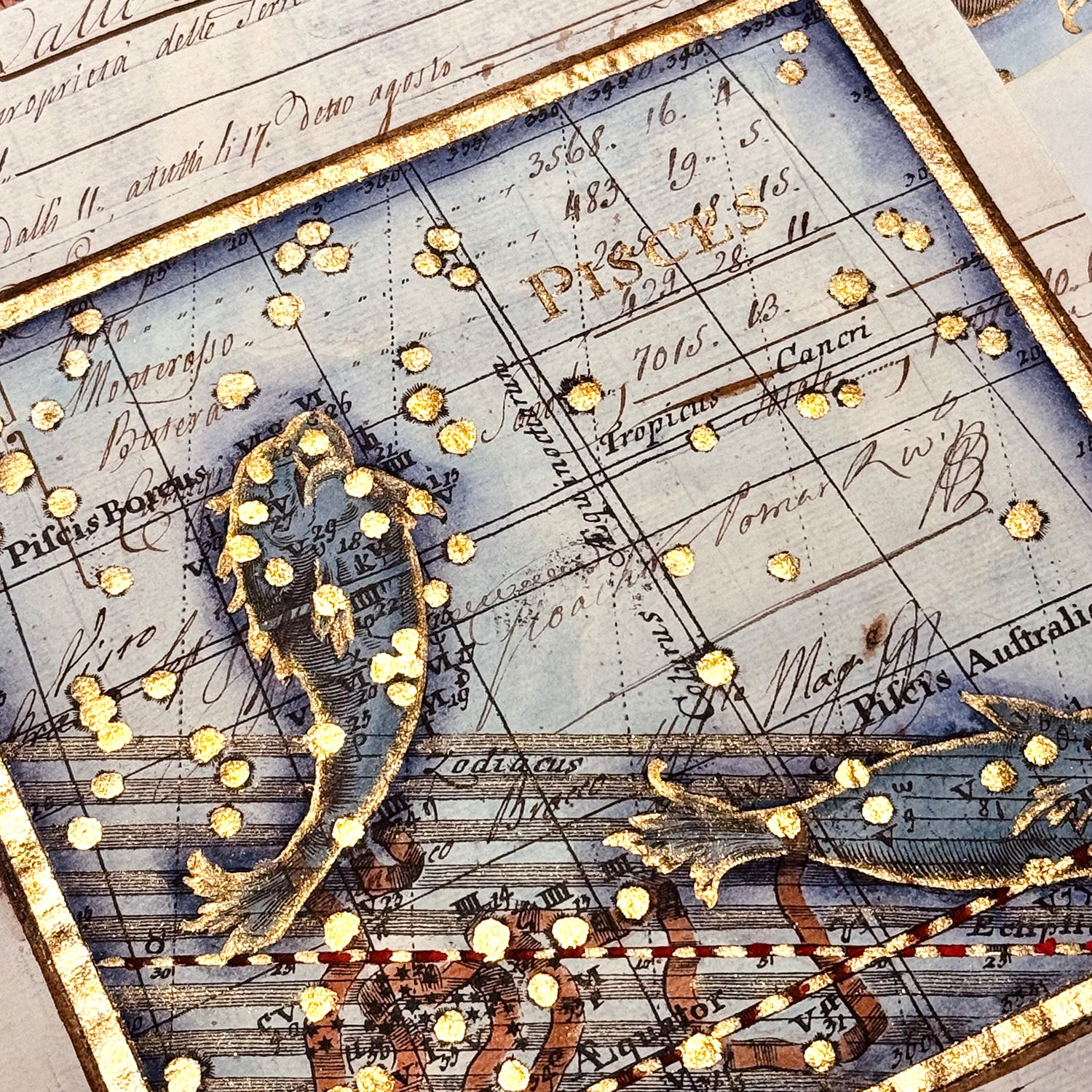 古董星座圖紙|雙魚座