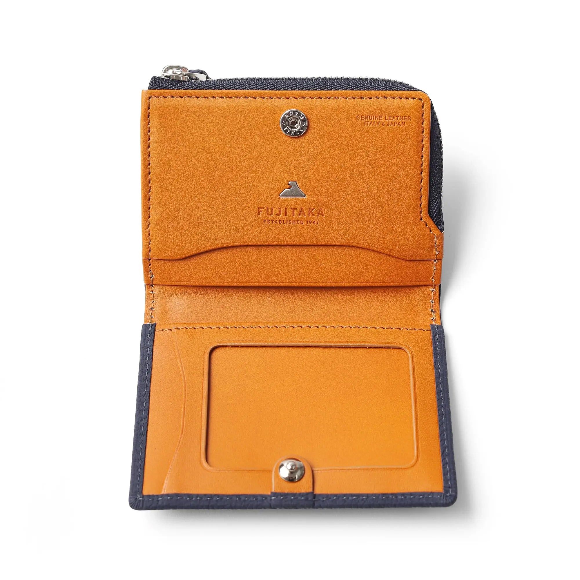 FUJITAKA|Mousse 證件夾零錢包 (深藍)