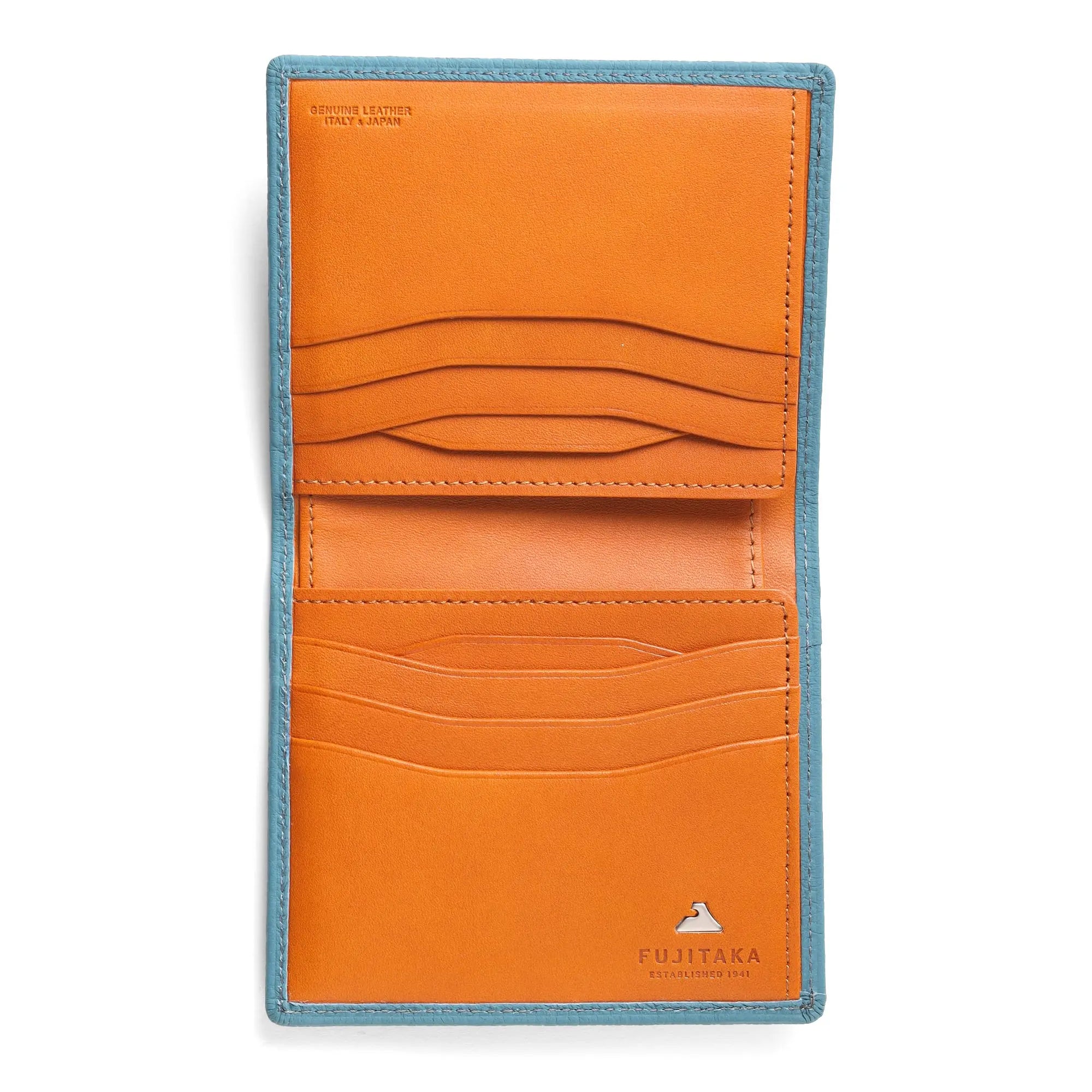 FUJITAKA|Mousse 小巧雙摺短夾 (天空藍)