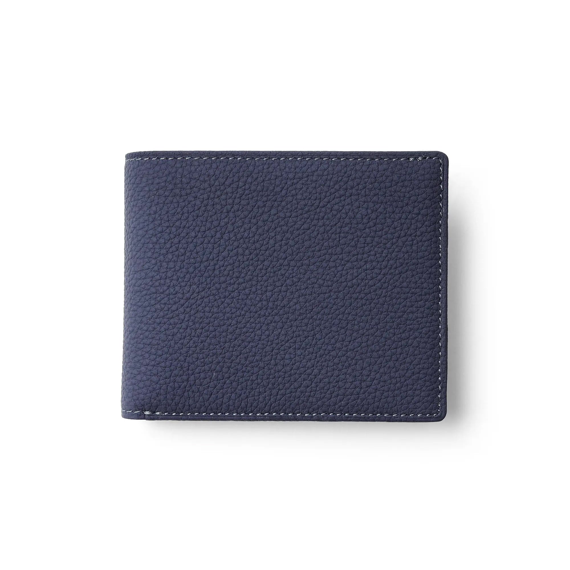 FUJITAKA|Mousse 對摺短夾 (深藍)