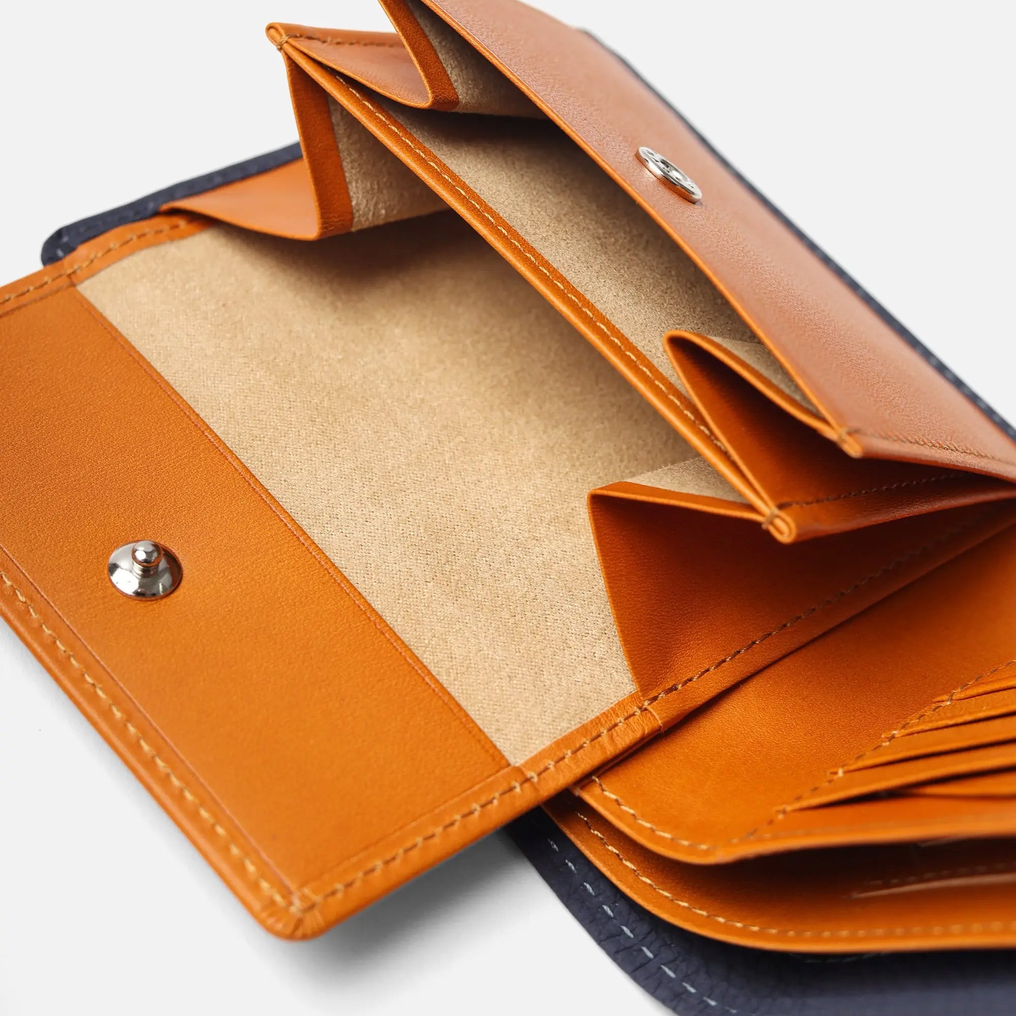 FUJITAKA|Mousse 對摺短夾 (深藍)