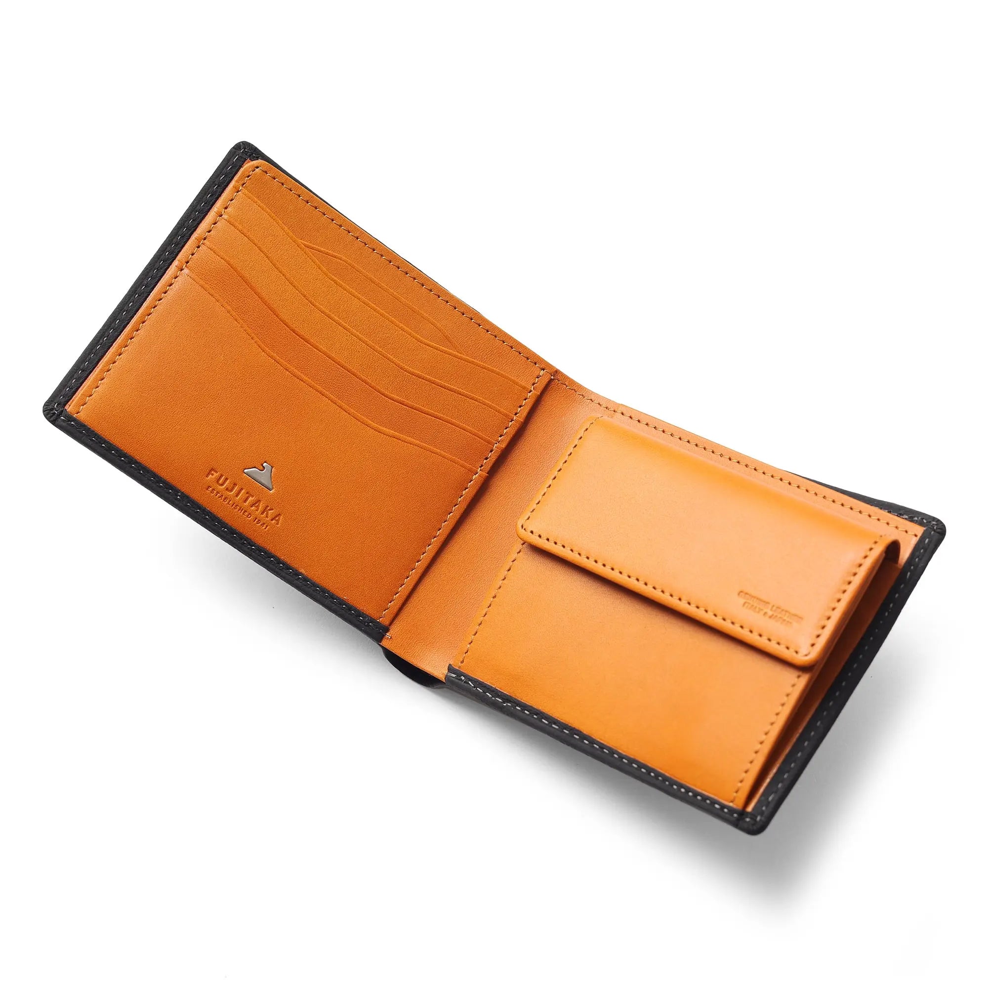 FUJITAKA|Mousse 對摺短夾 (黑)