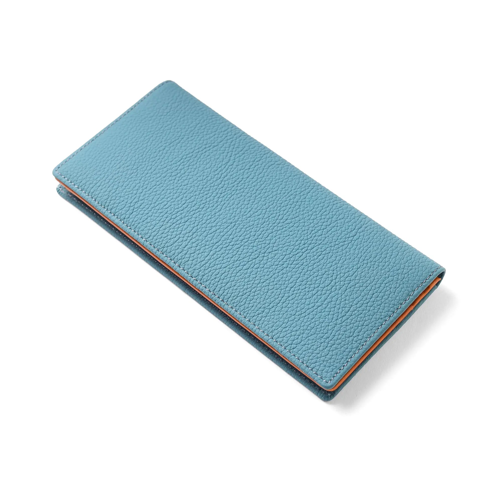 FUJITAKA|Mousse 翻蓋皮革長夾 (天空藍)