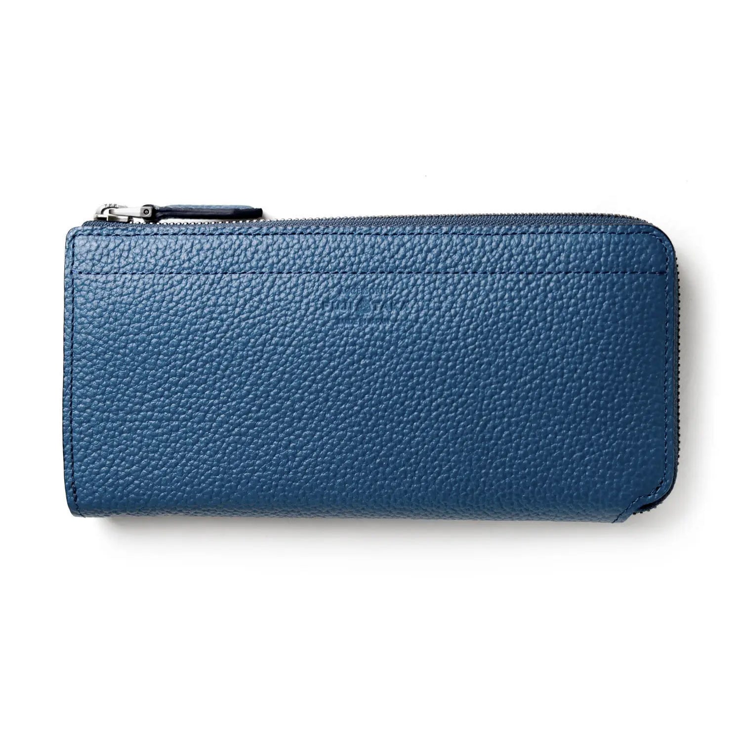 FUJITAKA|Extra Soft L型皮革拉鍊長夾 (深藍)
