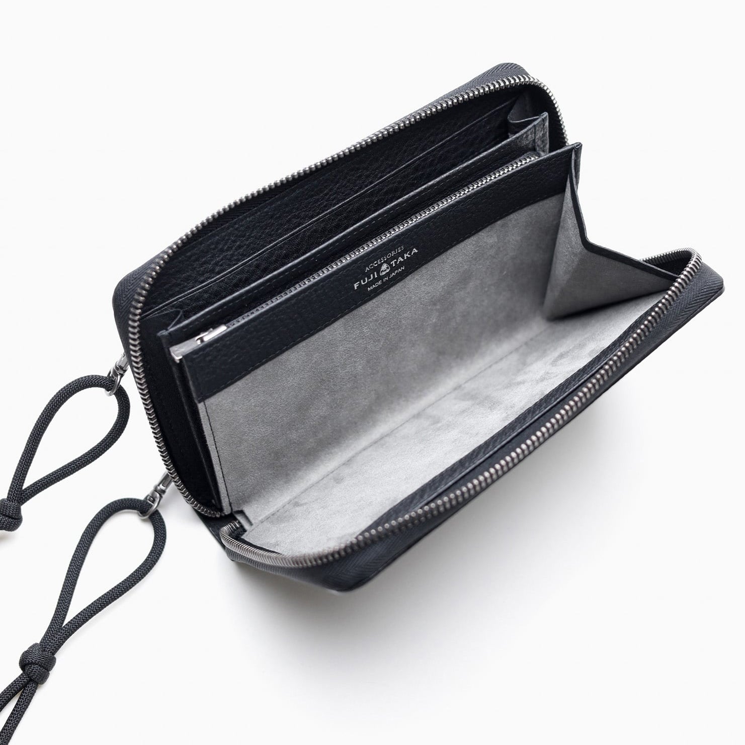 FUJITAKA|Extra Soft 皮革手機背袋 (黑)