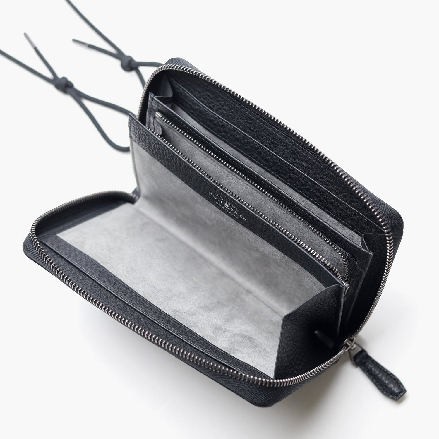 FUJITAKA|Extra Soft 皮革手機背袋 (黑)