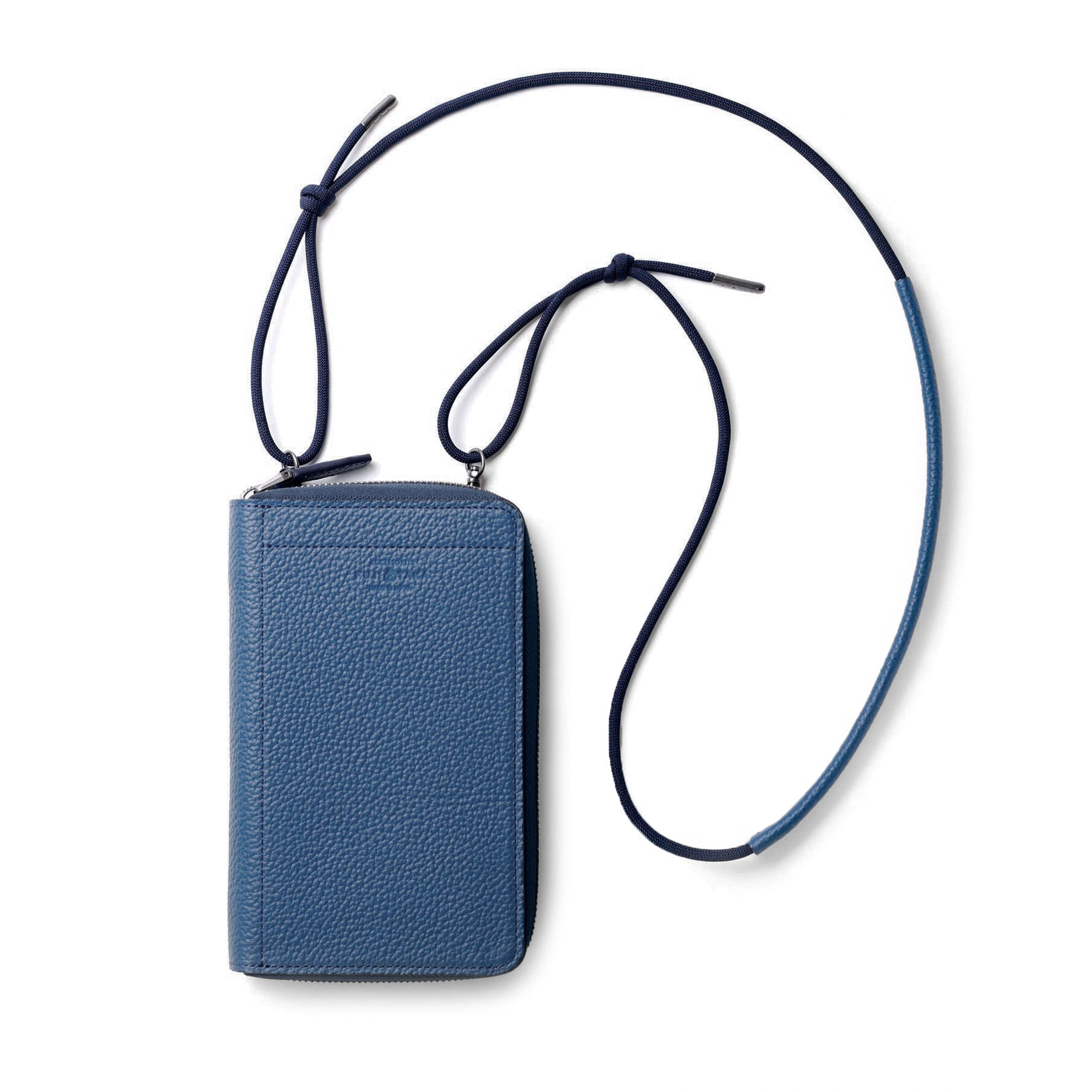 FUJITAKA|Extra Soft 皮革手機背袋 (深藍)