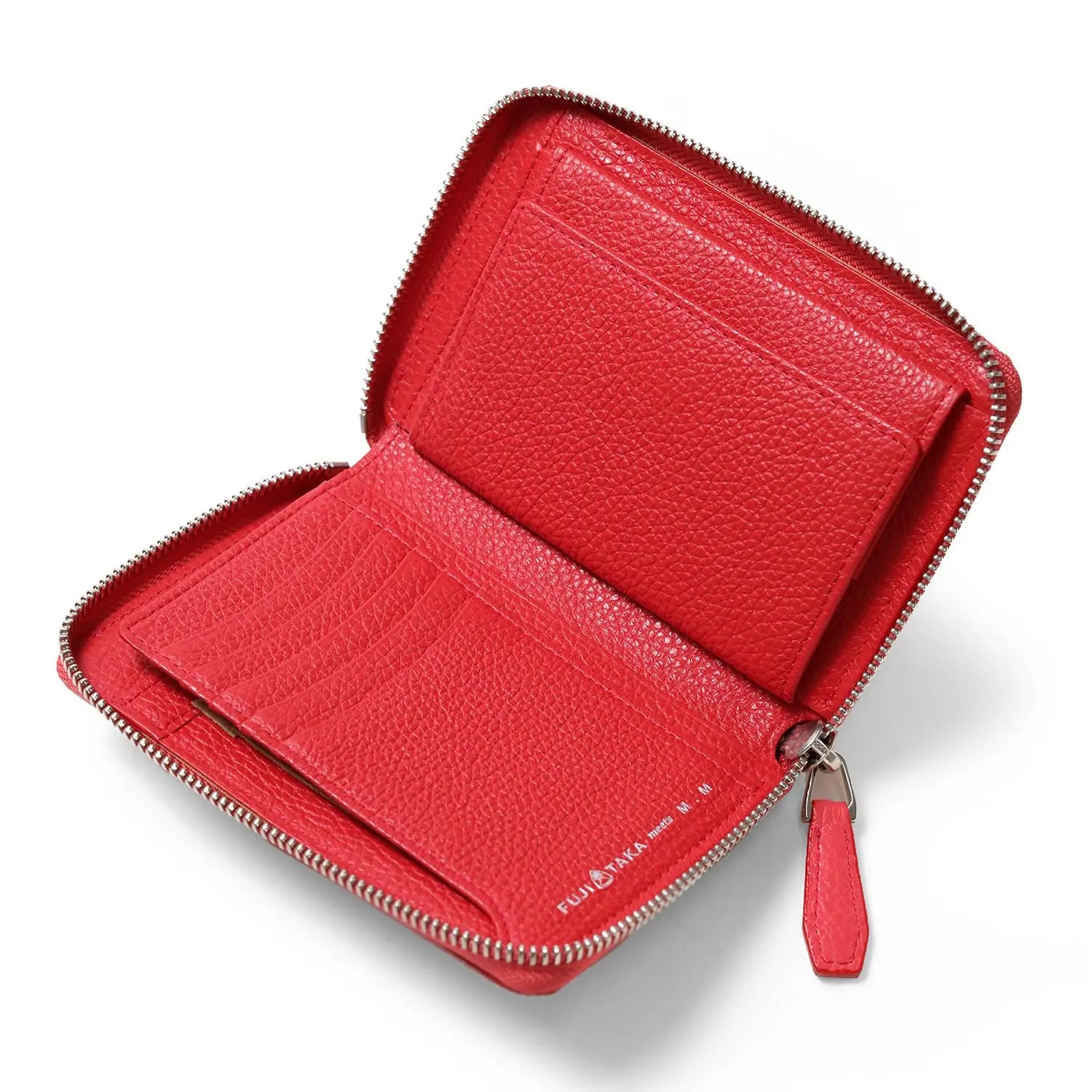 FUJITAKA|松任谷正隆 M.M. 拉鍊中長錢包 (紅)