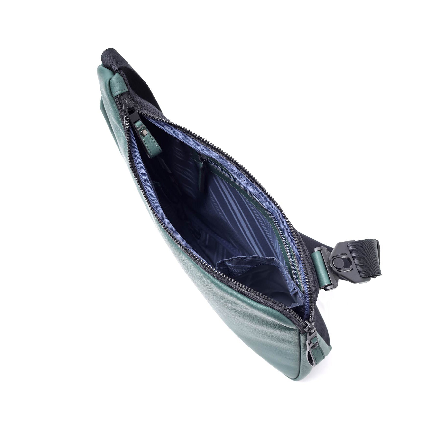 FUJITAKA|Locus 皮革不規則肩背包 (深綠)