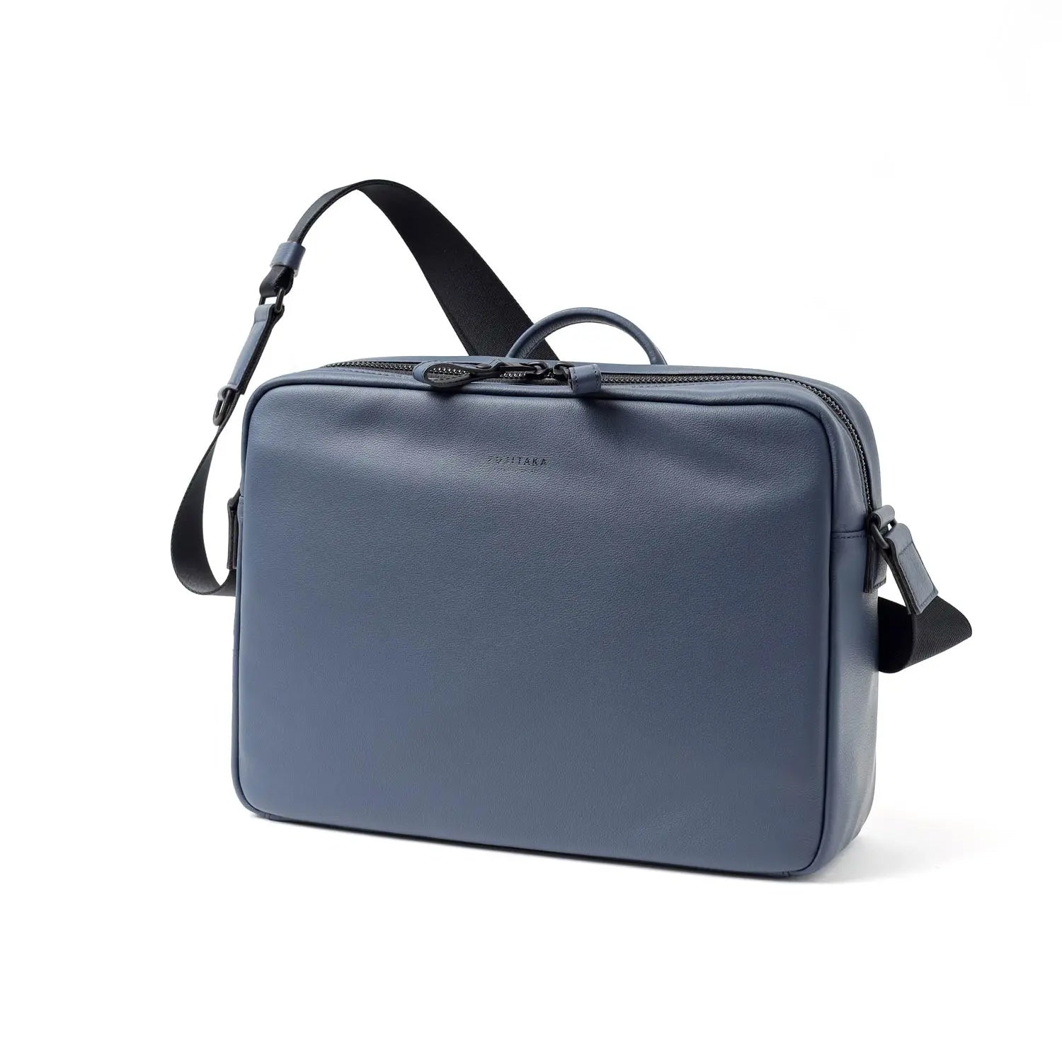 FUJITAKA|Locus 皮革單肩郵差包 (深藍)