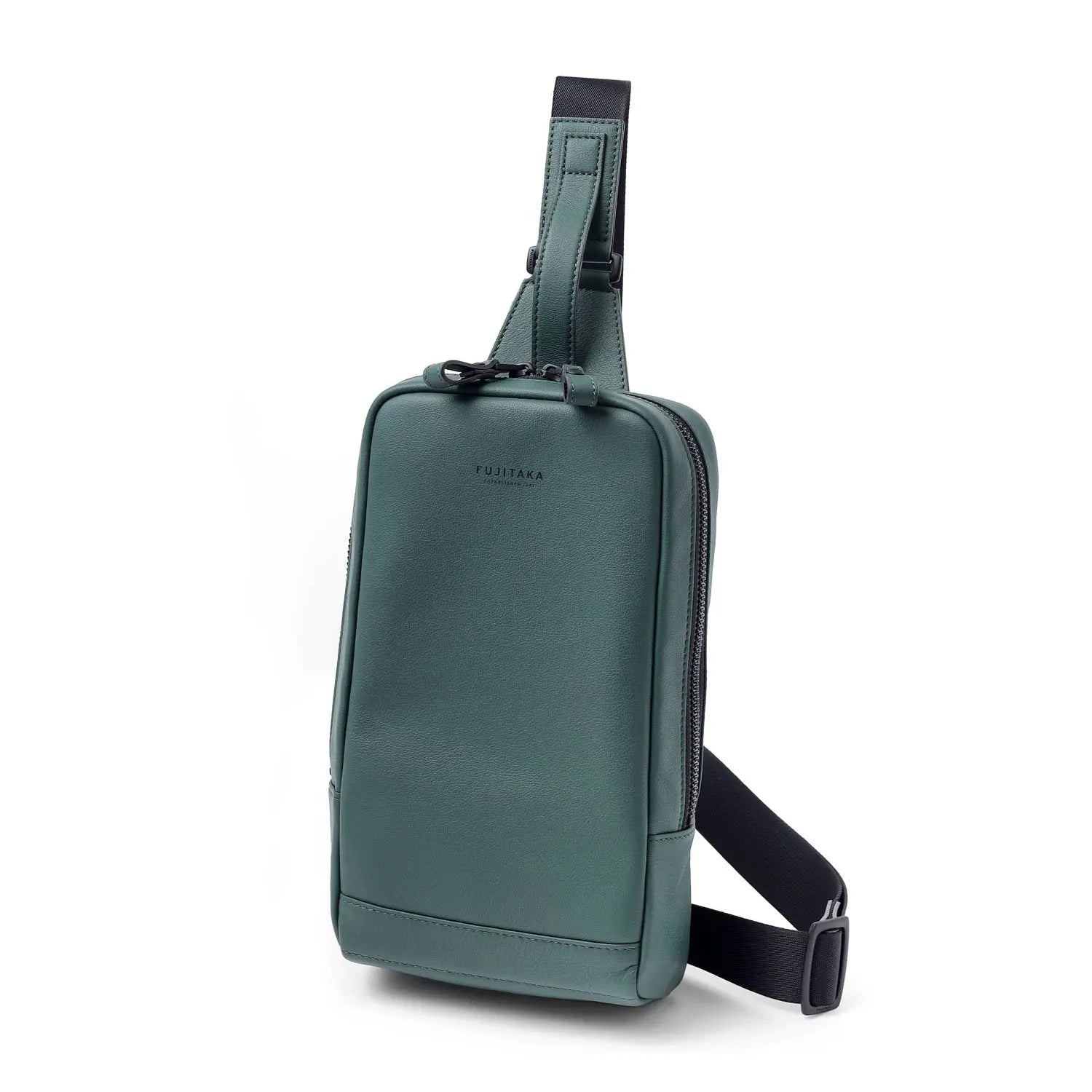 FUJITAKA|Locus 皮革單肩肩揹包 (深綠)
