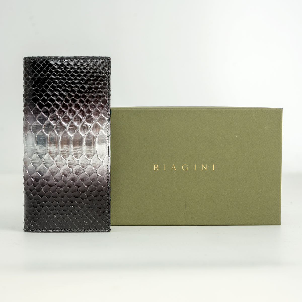 BIAGINI|Notte 皮革翻蓋長夾 (銀月灰)