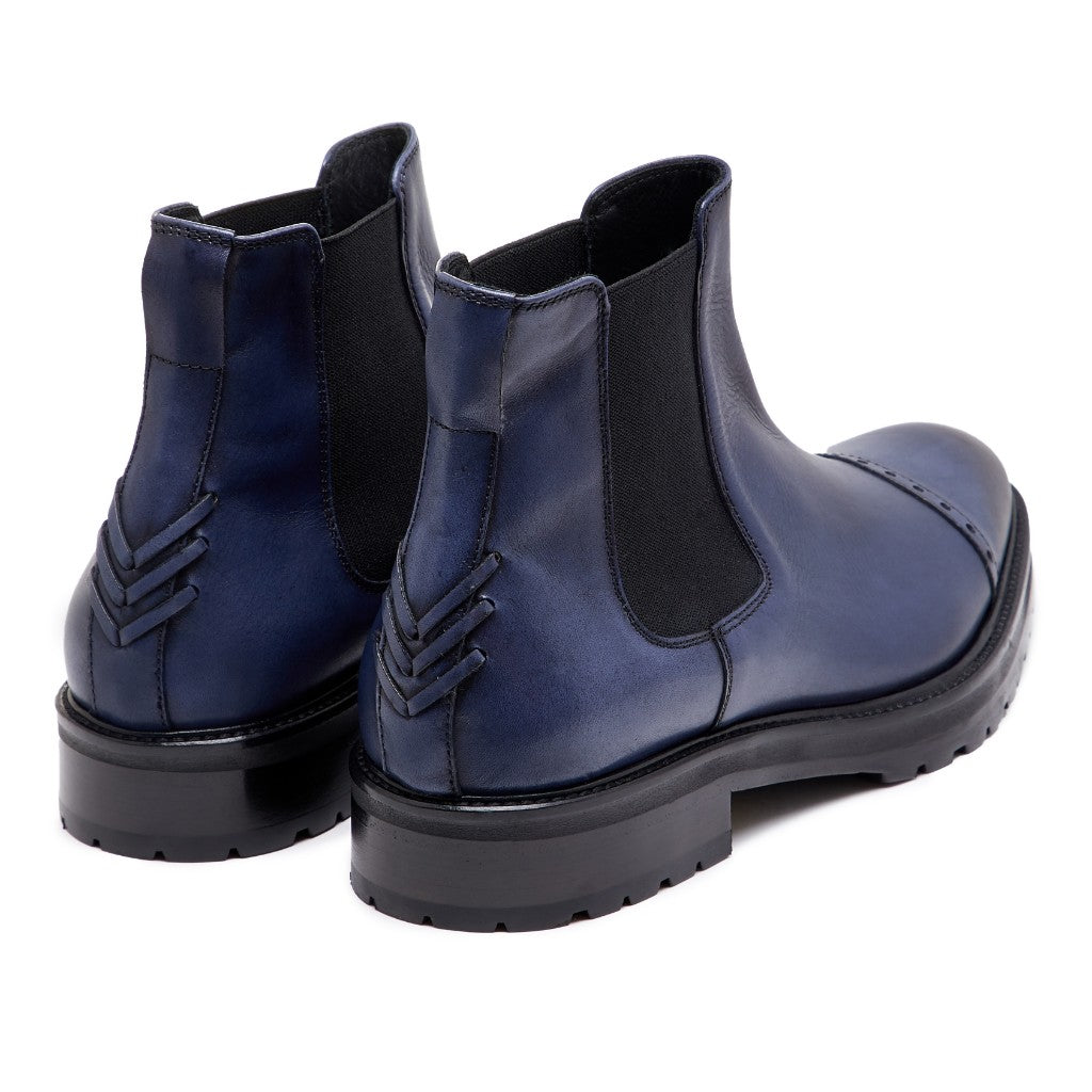 VIVVANT|Brion 深藍手工刷色雀爾西短靴