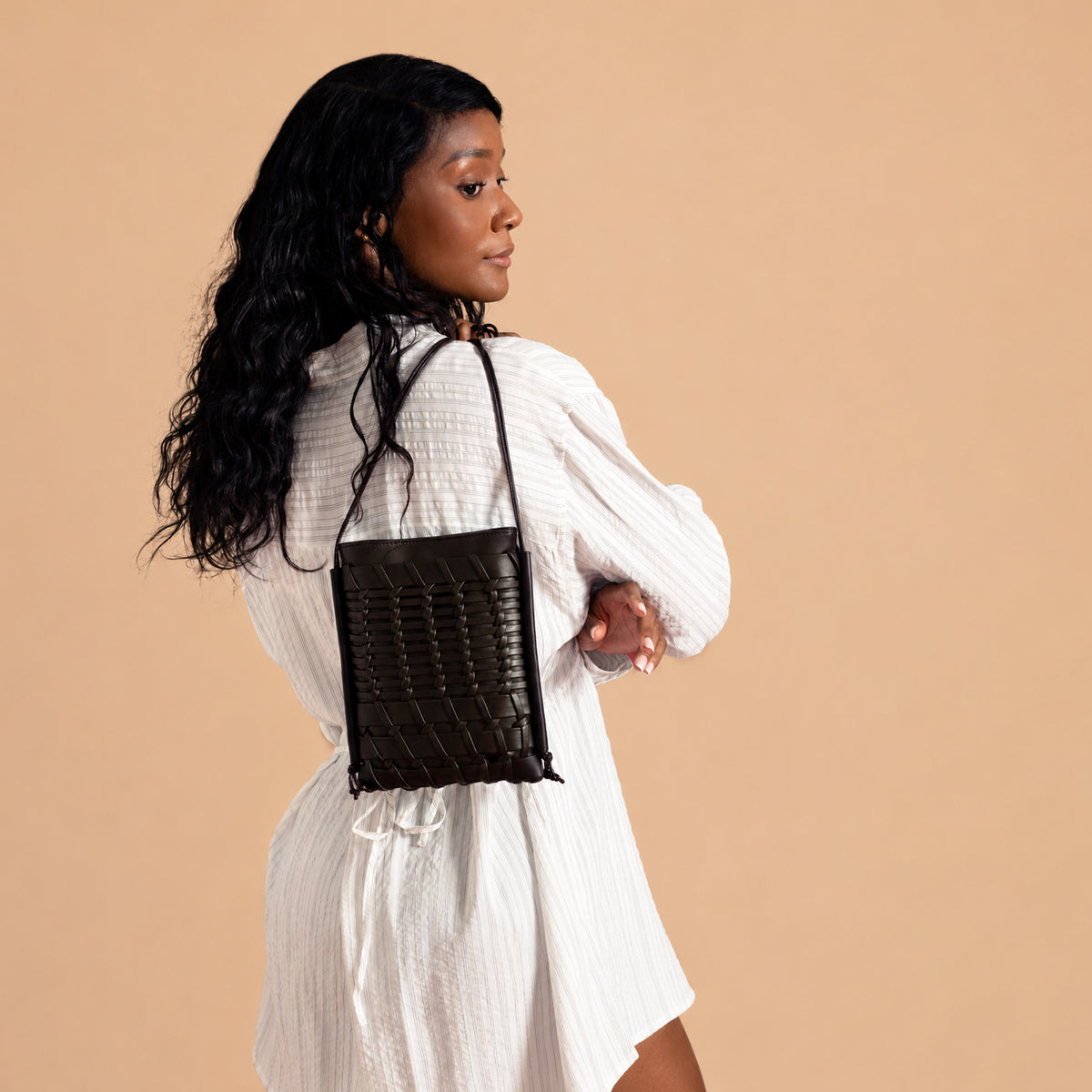 HEREU|TRENA 地中海皮革編織包 (深棕色)
