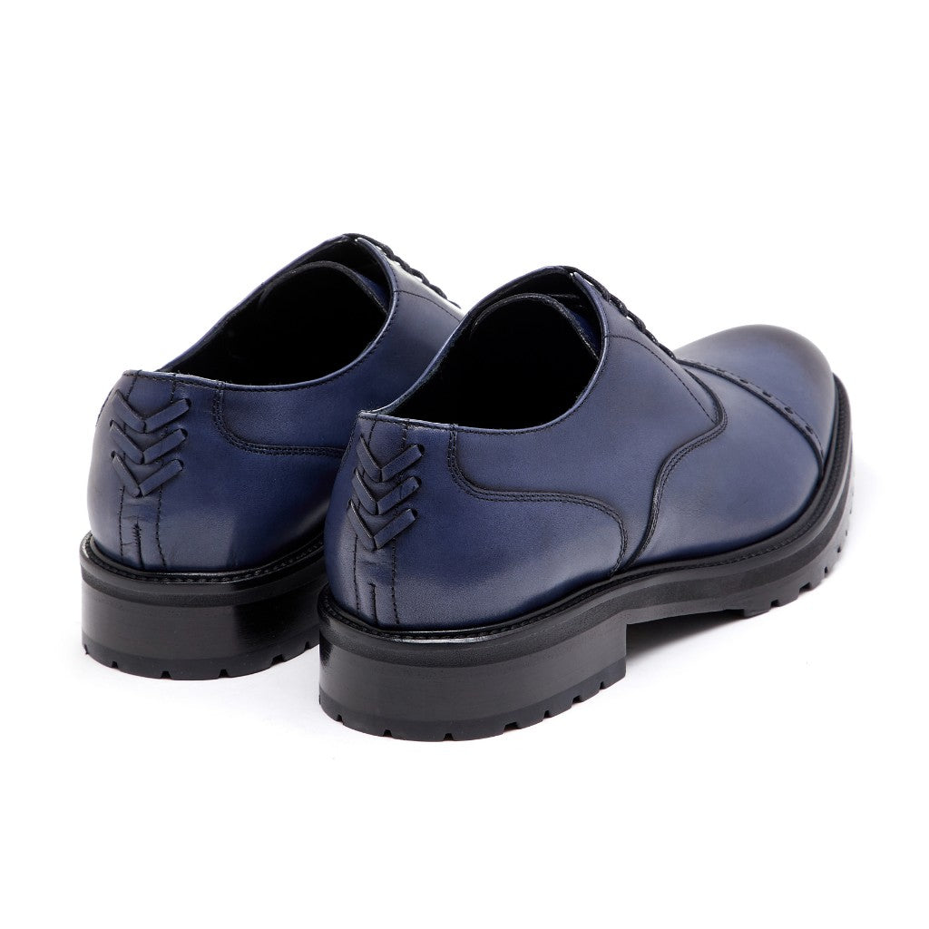 VIVVANT|Oliver深藍手工刷色牛津鞋