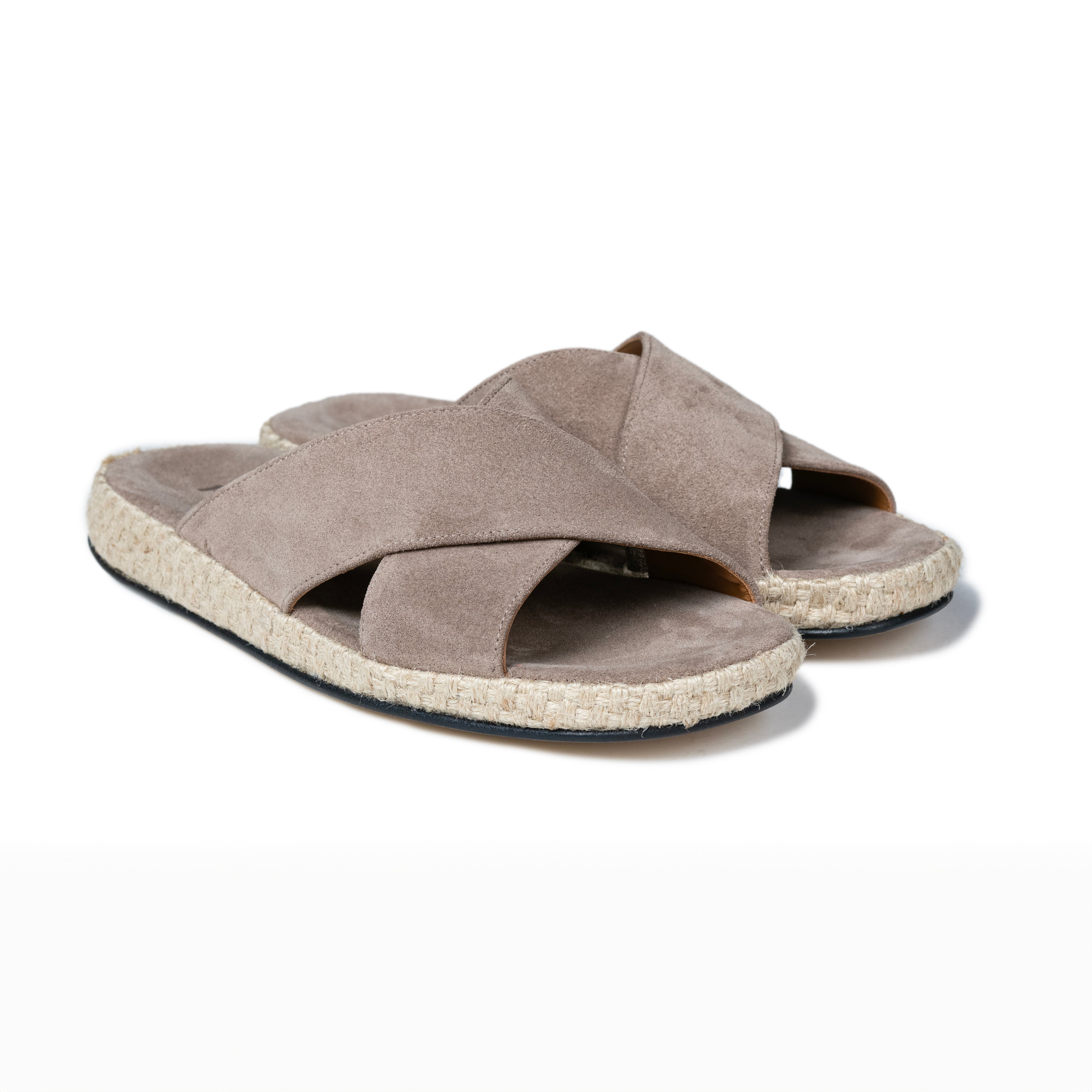 FARFALLA|麂皮涼鞋 (棕灰)