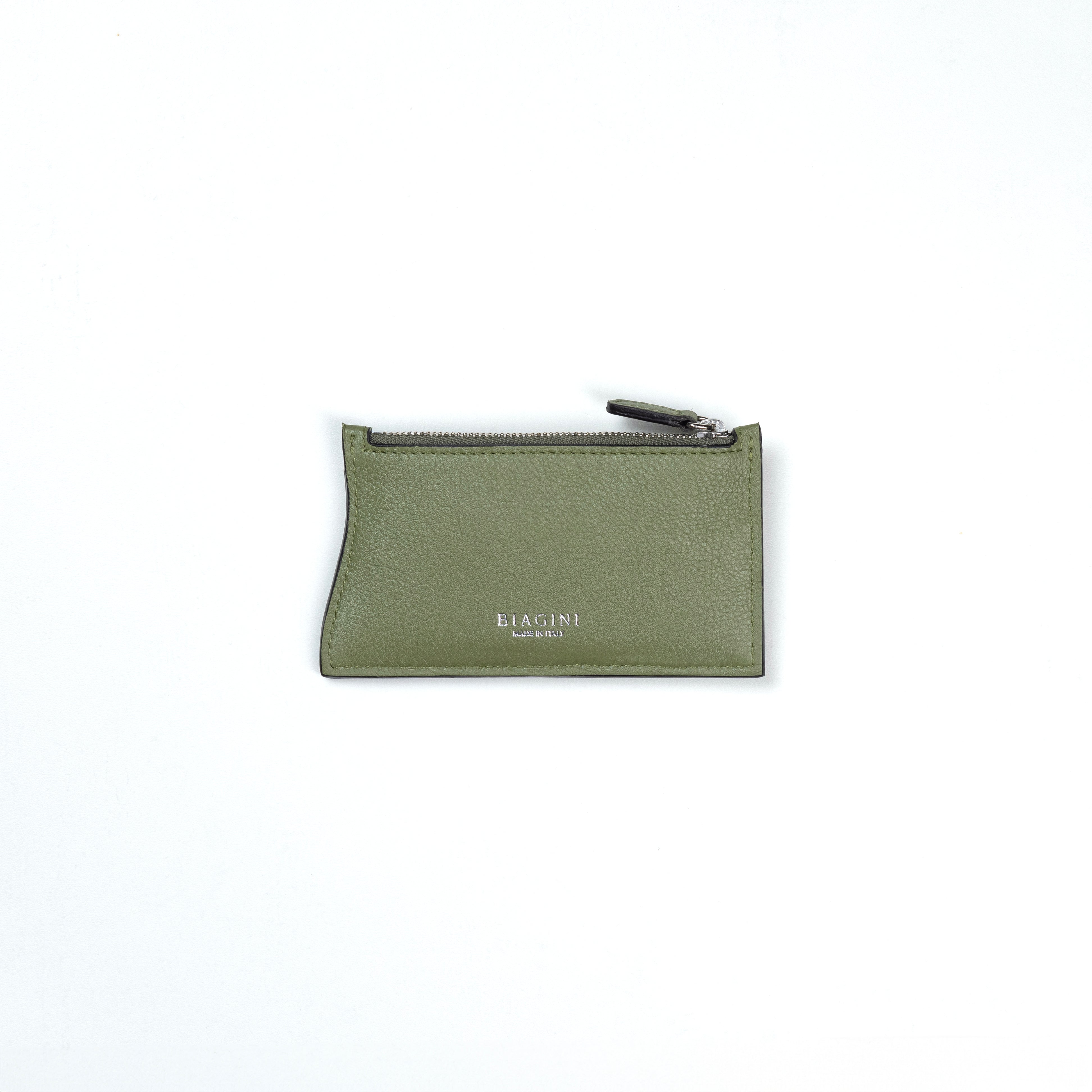 BIAGINI|經典波浪小卡夾 (芥末綠)