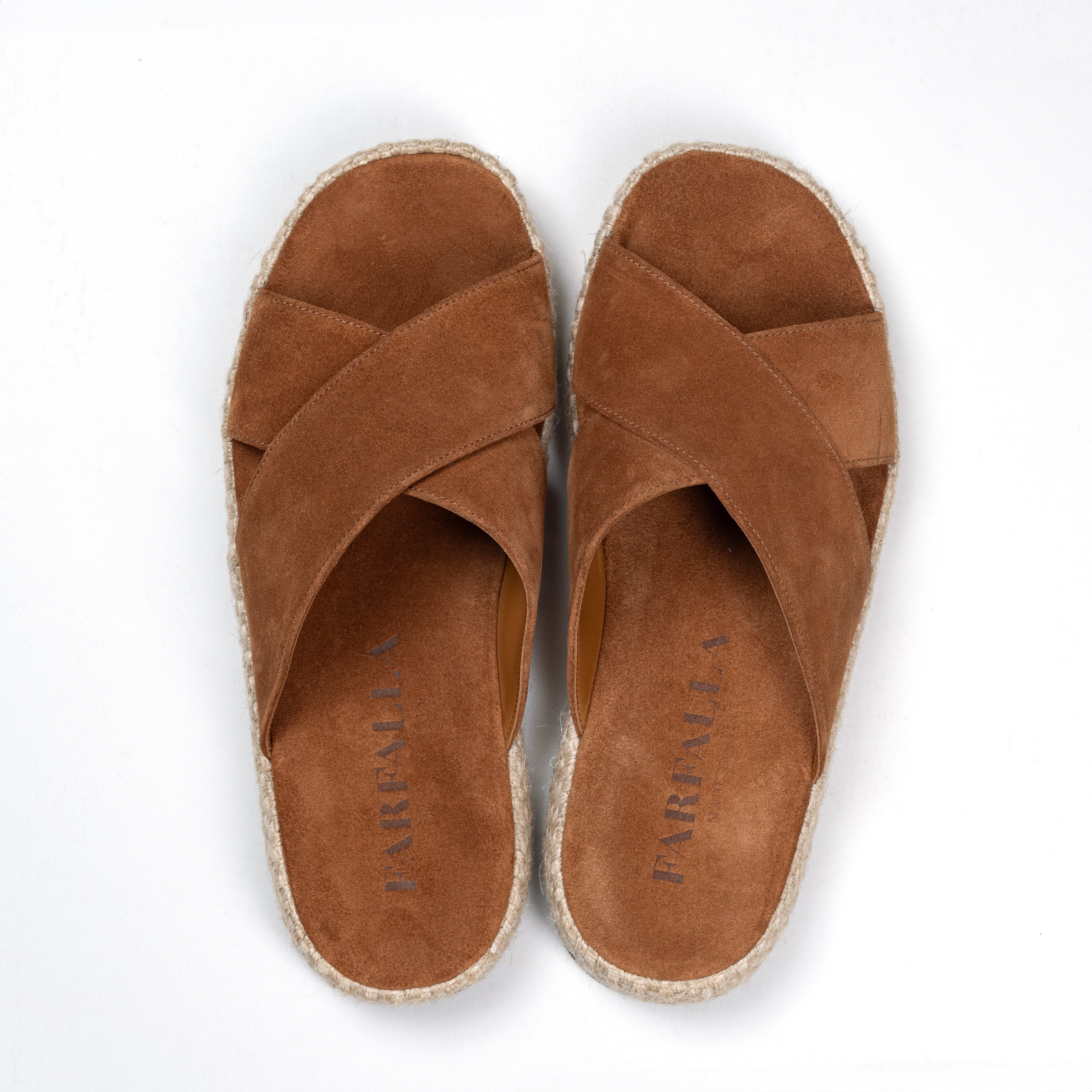 FARFALLA|麂皮涼鞋 (駝色)