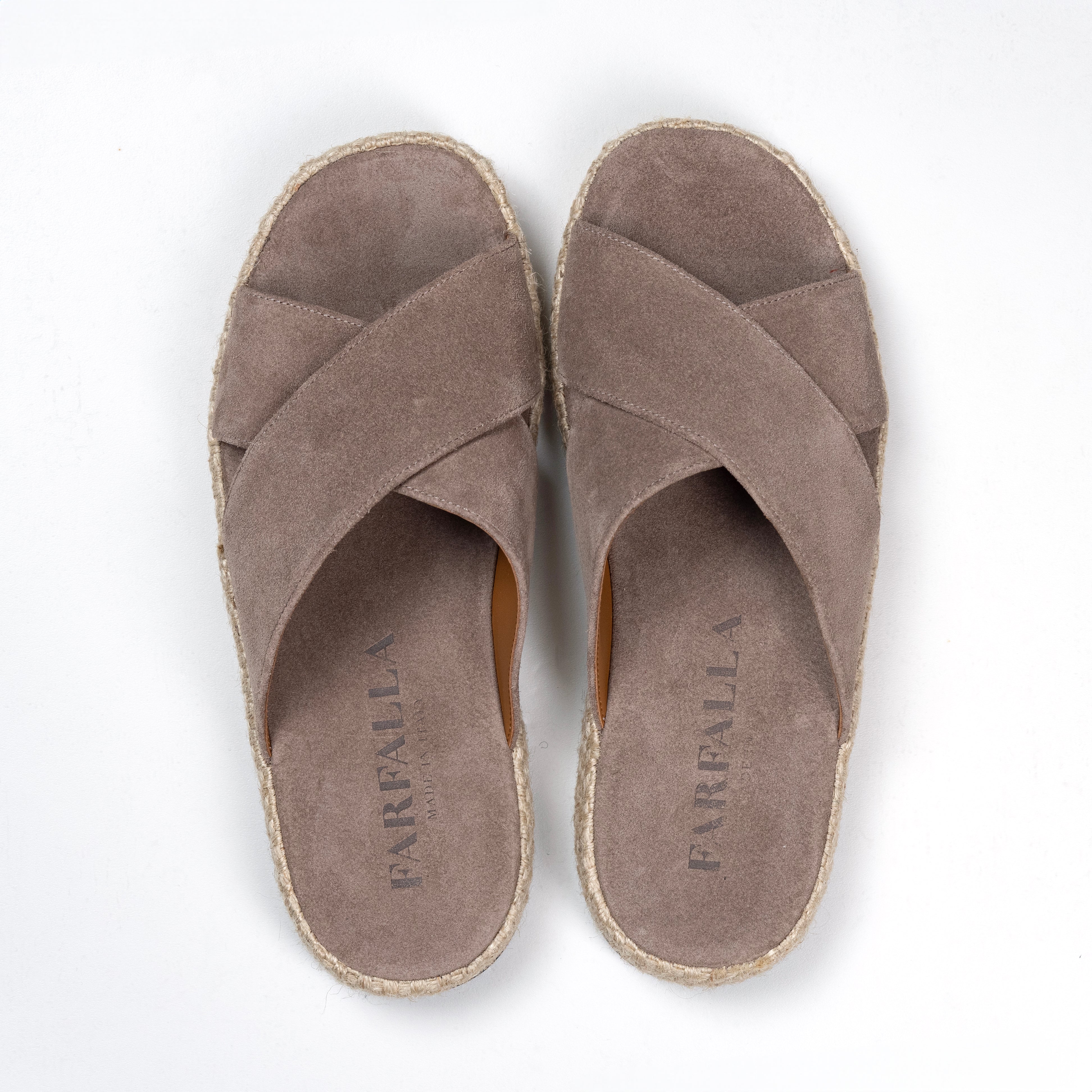 FARFALLA|麂皮涼鞋 (棕灰)