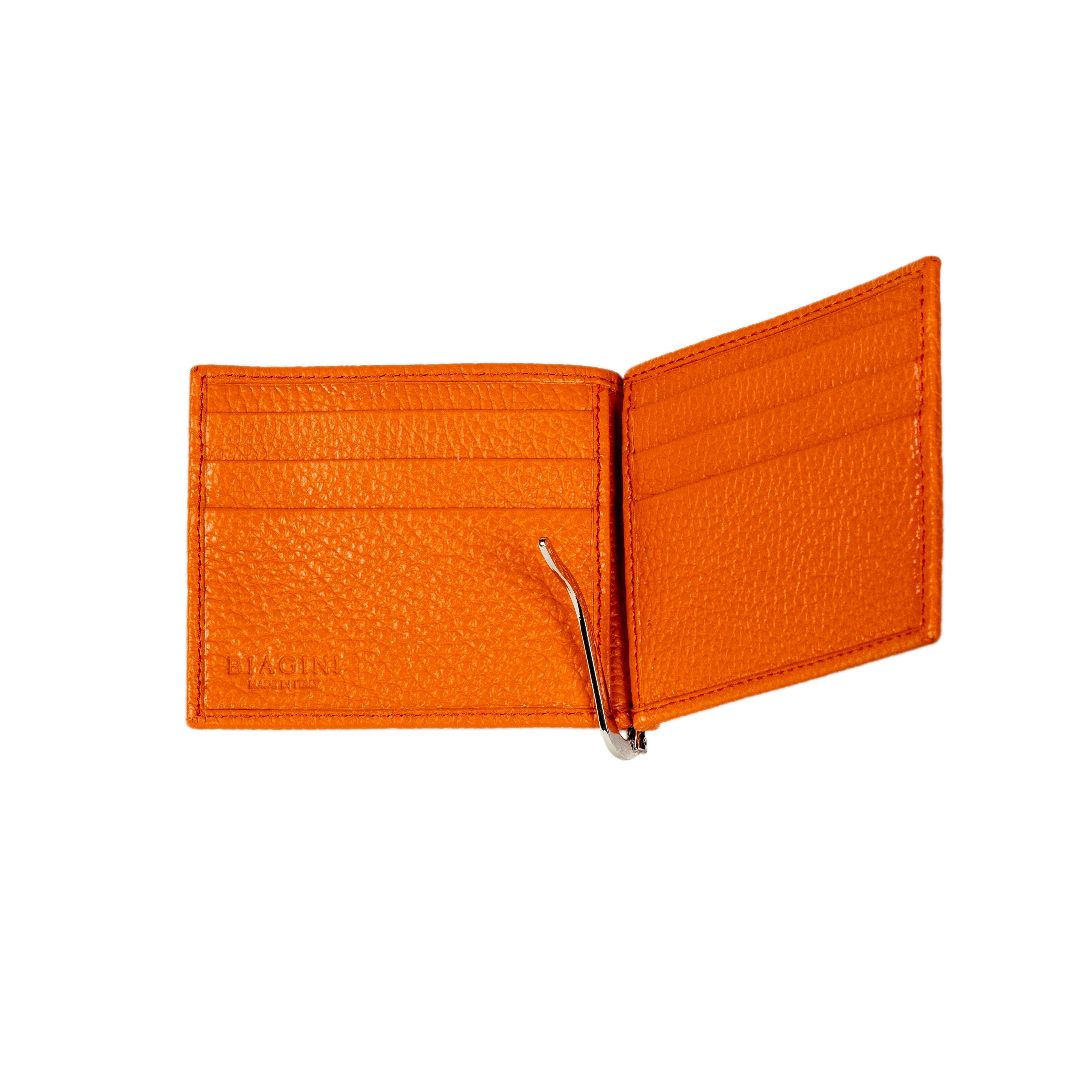 BIAGINI|經典皮革鈔票皮夾 (橘色)