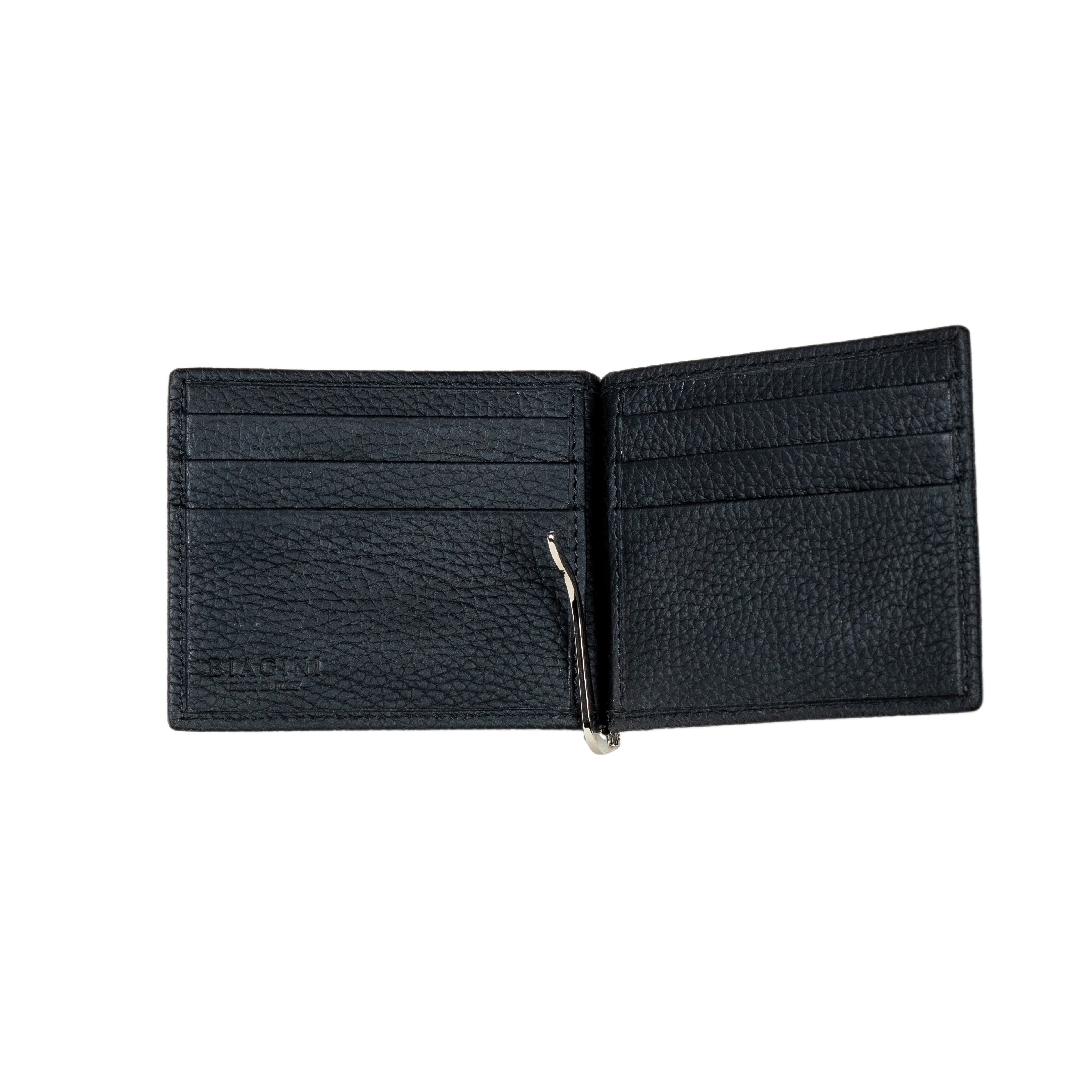 BIAGINI|經典皮革鈔票皮夾 (黑)
