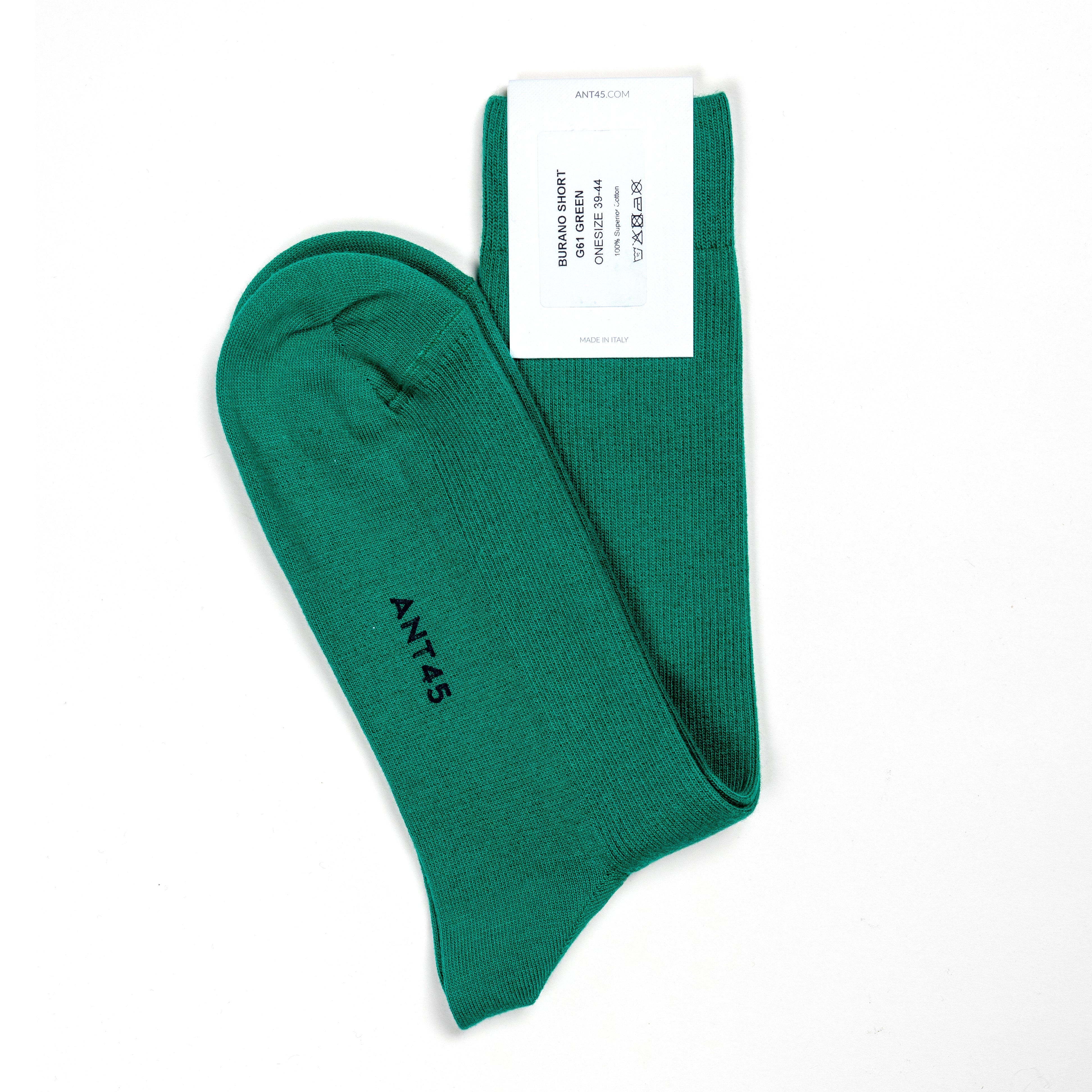 ANT45|Burano 特級棉質中筒襪 (綠色)