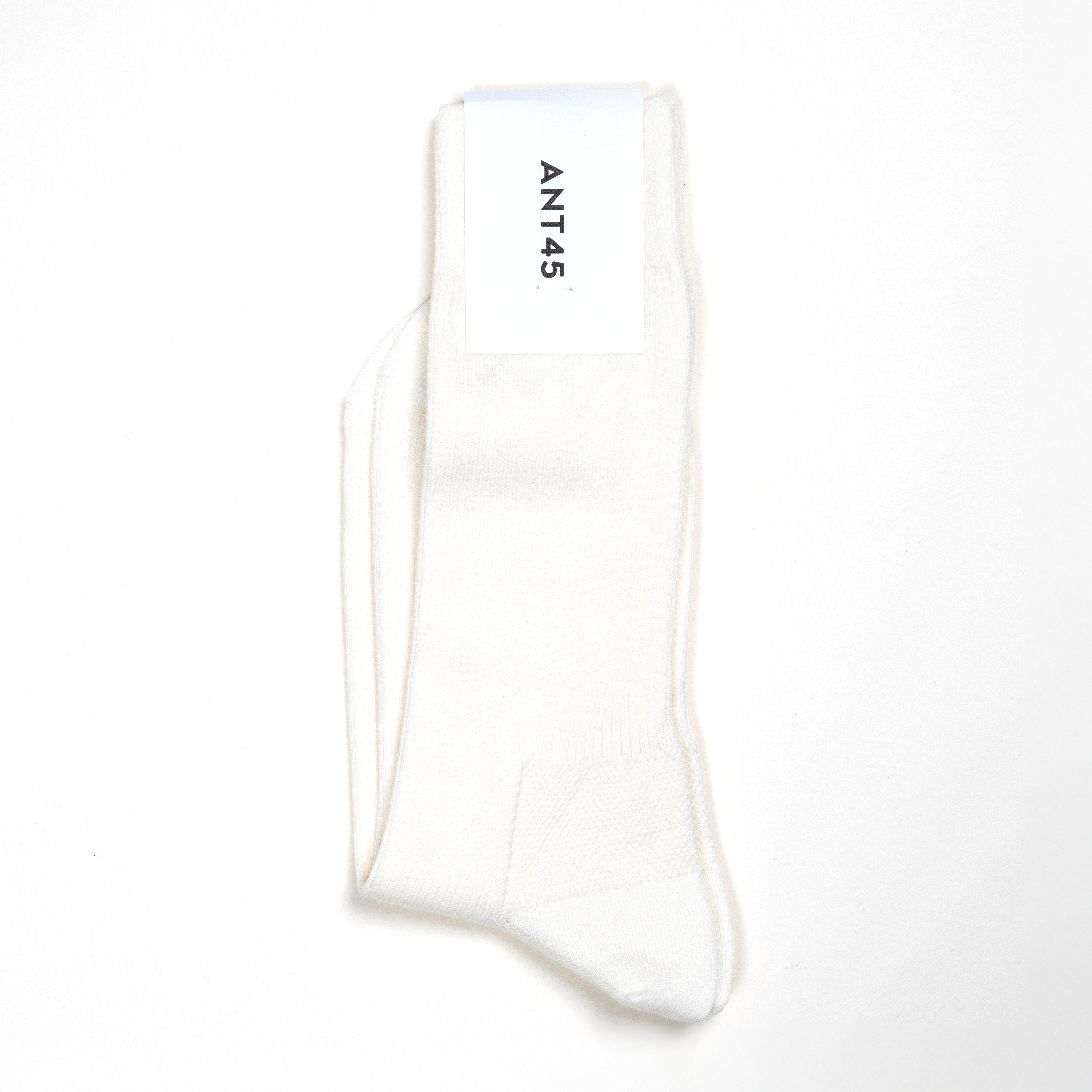 ANT45|Burano 特級棉質中筒襪 (白色)