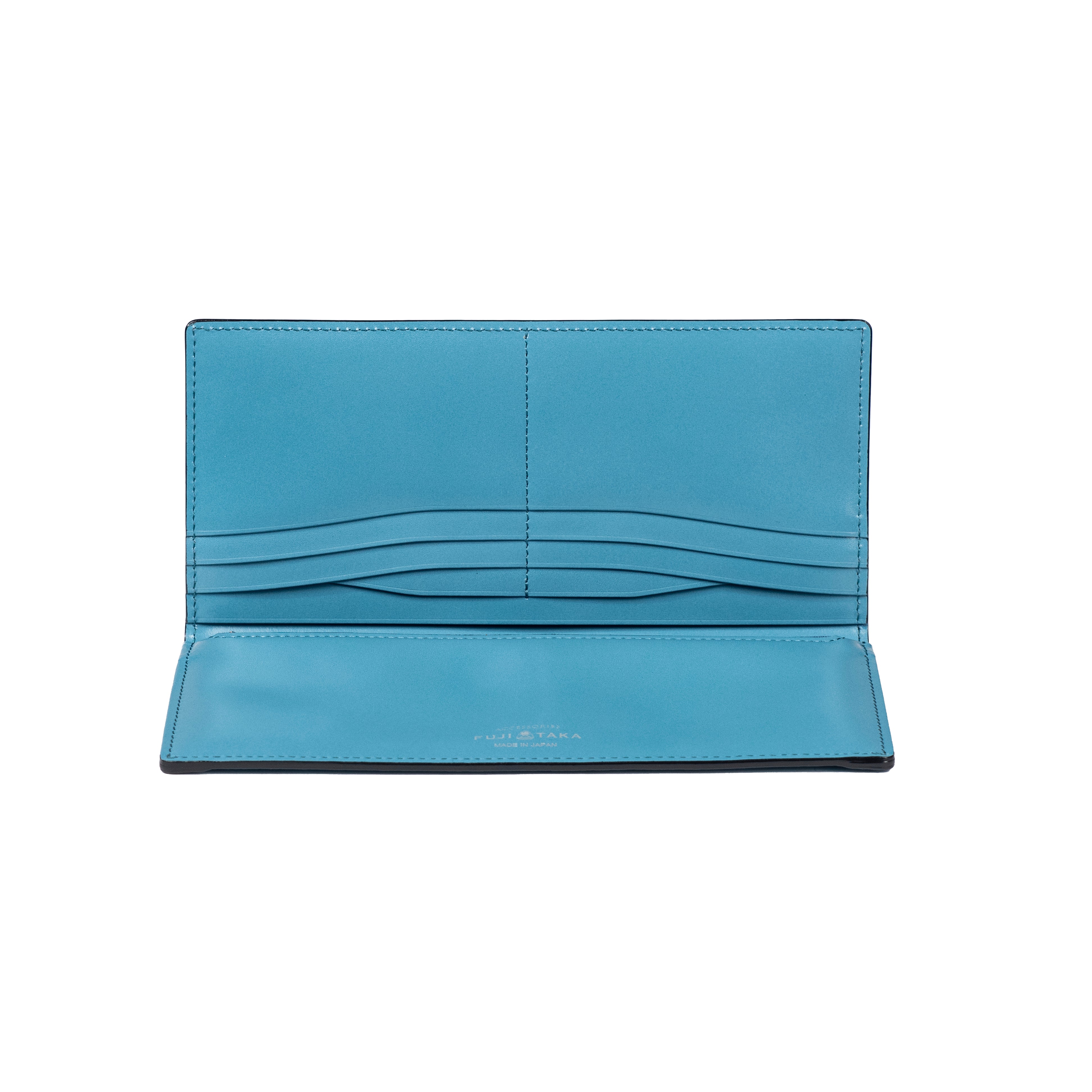 FUJITAKA|Bubble Light 柔軟皮革長皮夾 (天空藍)