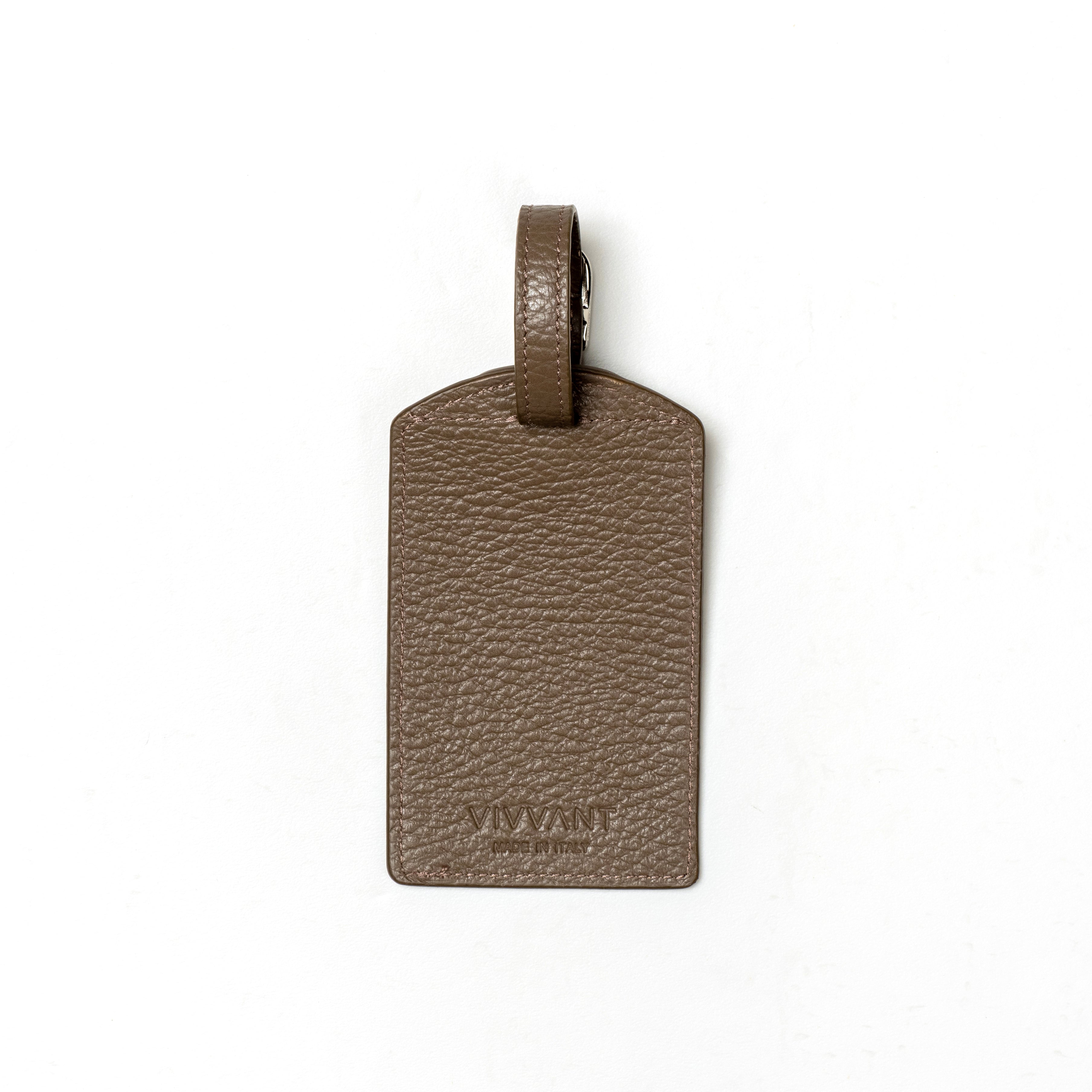 VIVVANT|皮革行李吊牌 (卡其棕)