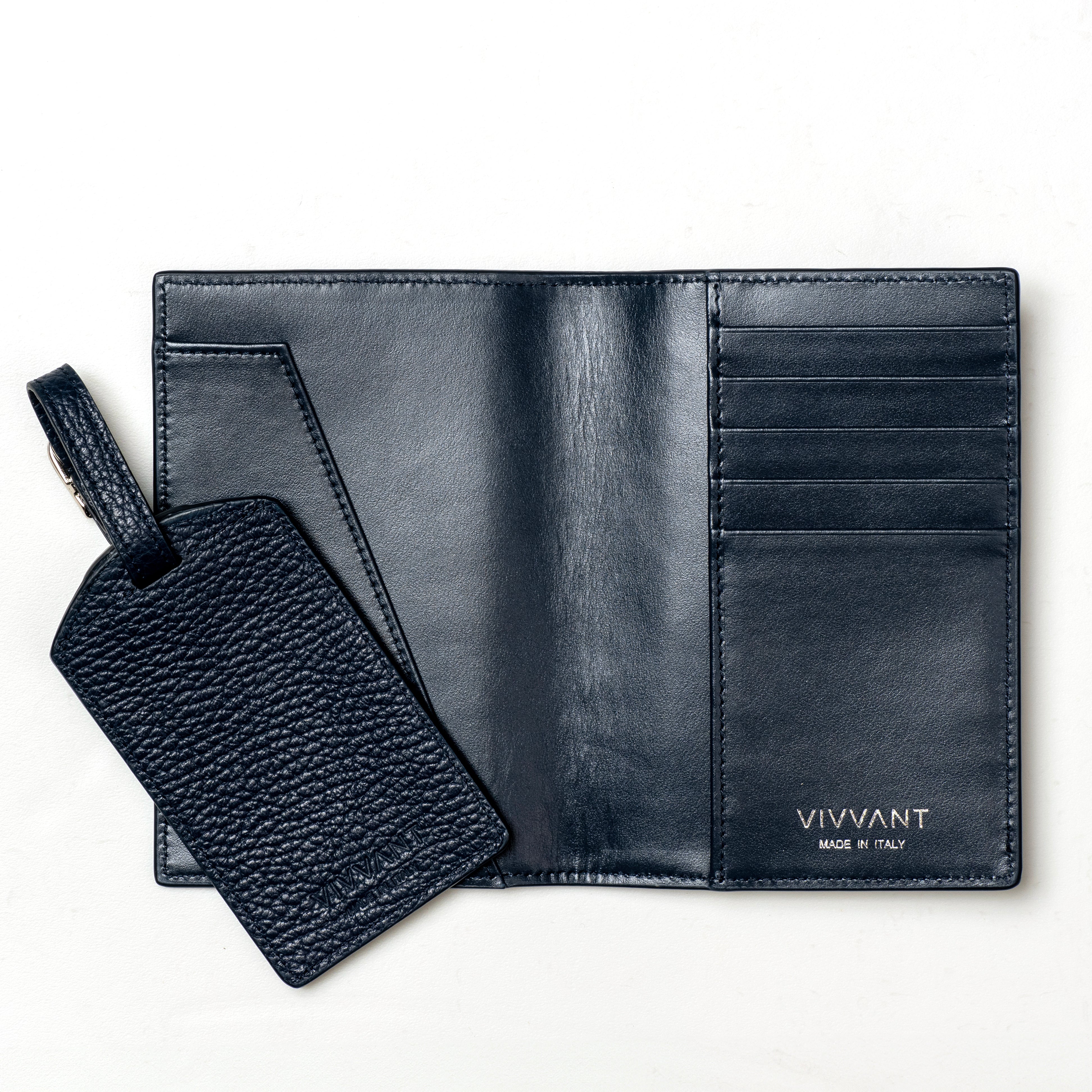 VIVVANT|經典皮革護照套 (藍)