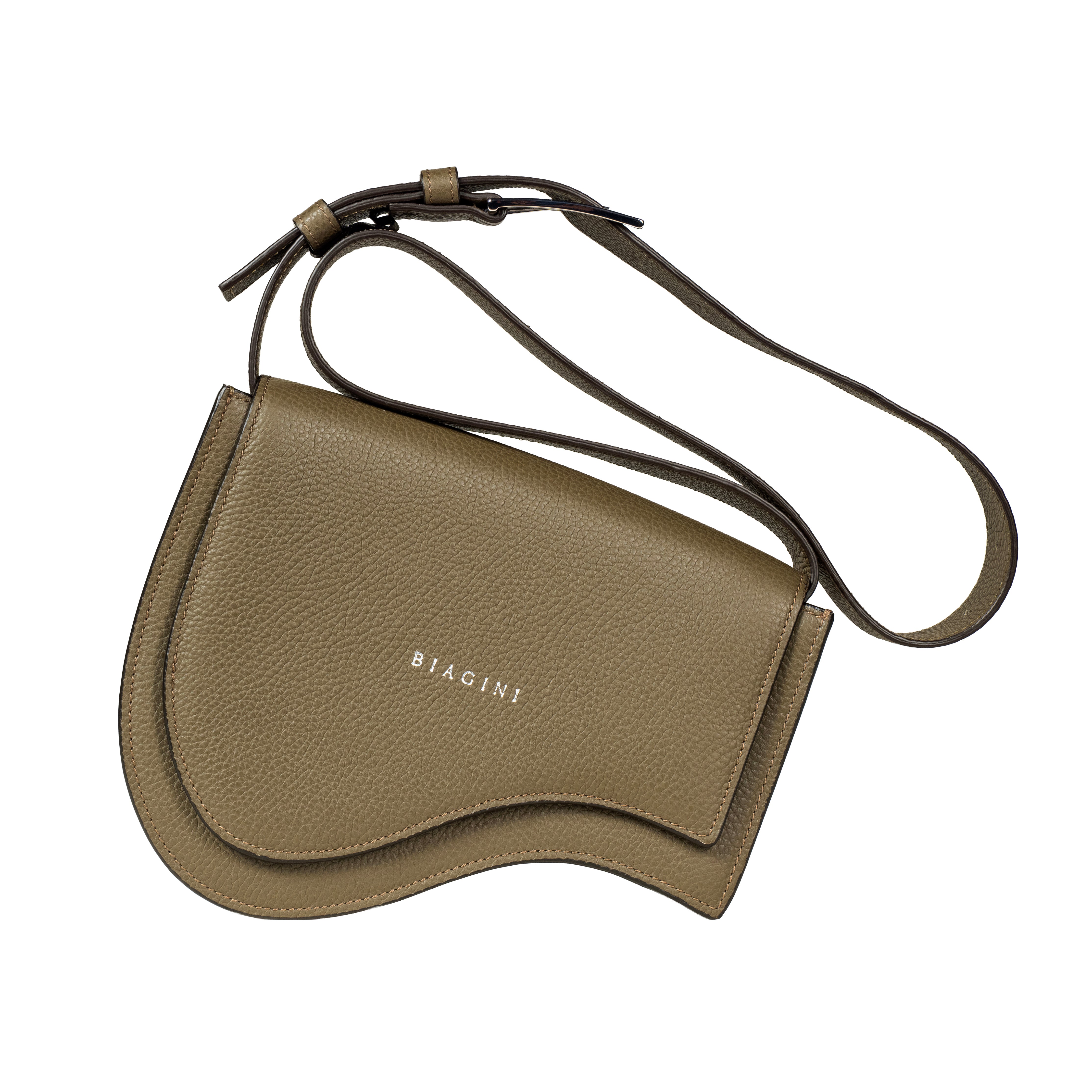 BIAGINI|馬鞍肩揹/斜揹包 (深棕綠)