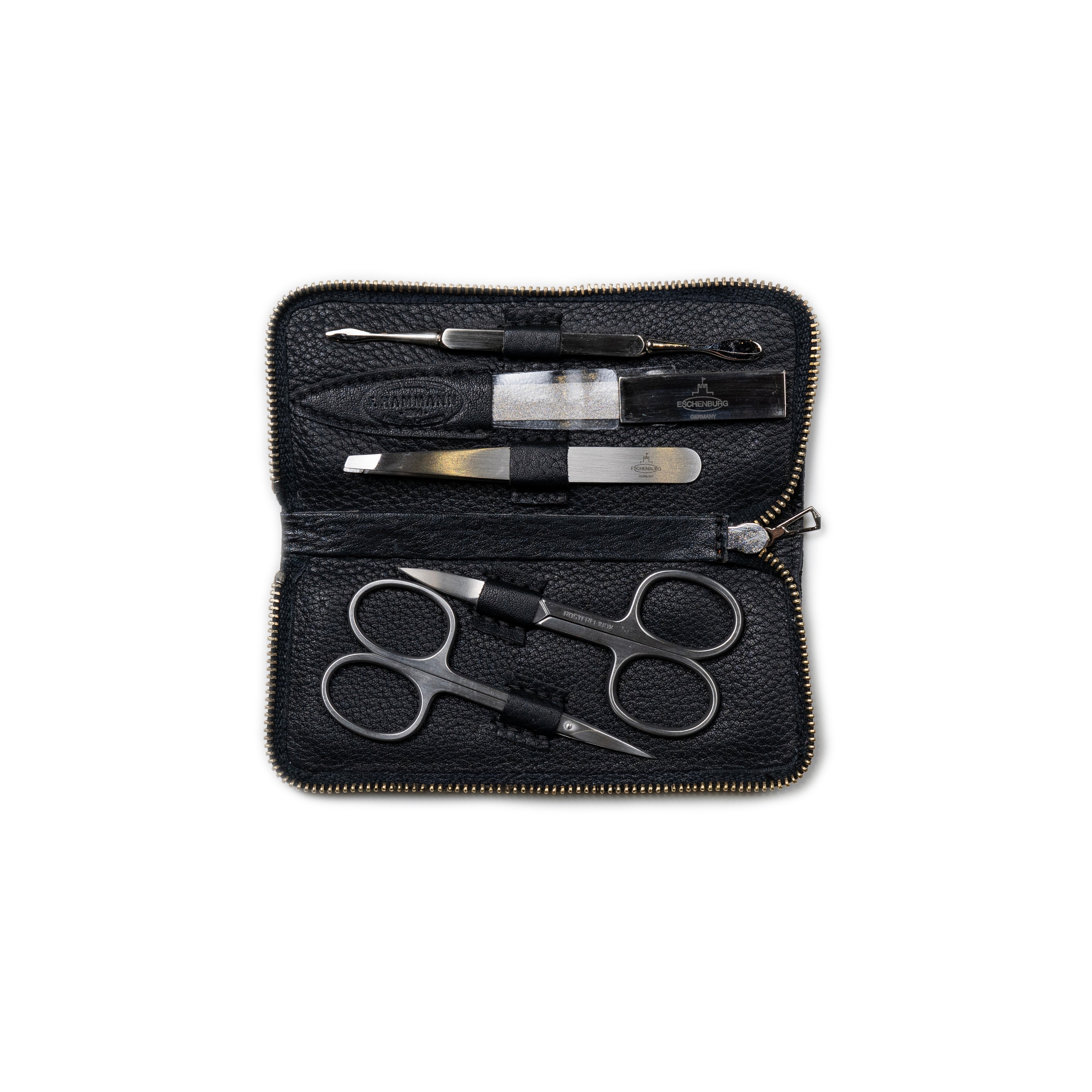 Hammann|黑色皮革指甲剪組 (大)