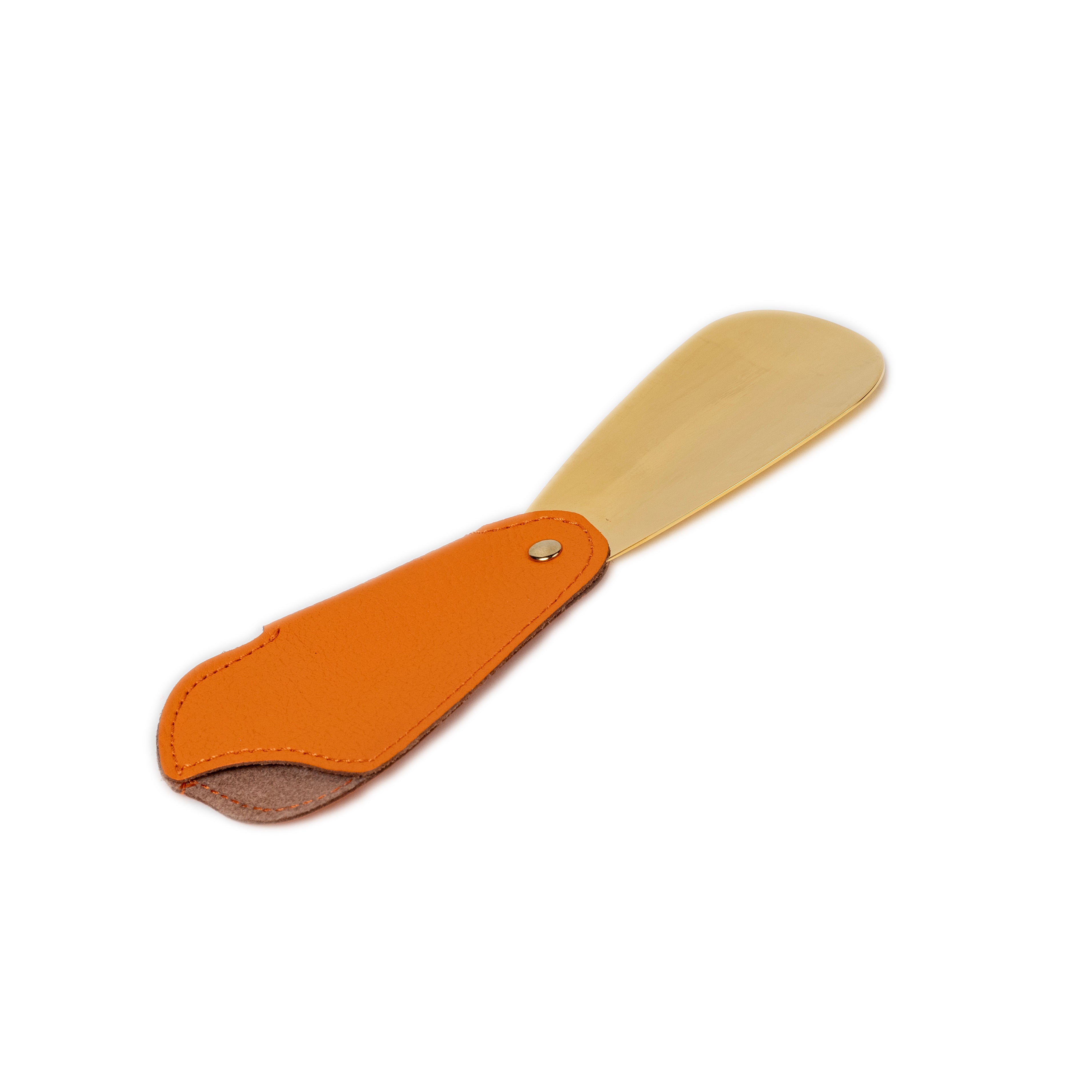 Utile4|皮革套短鞋把 (橘色)