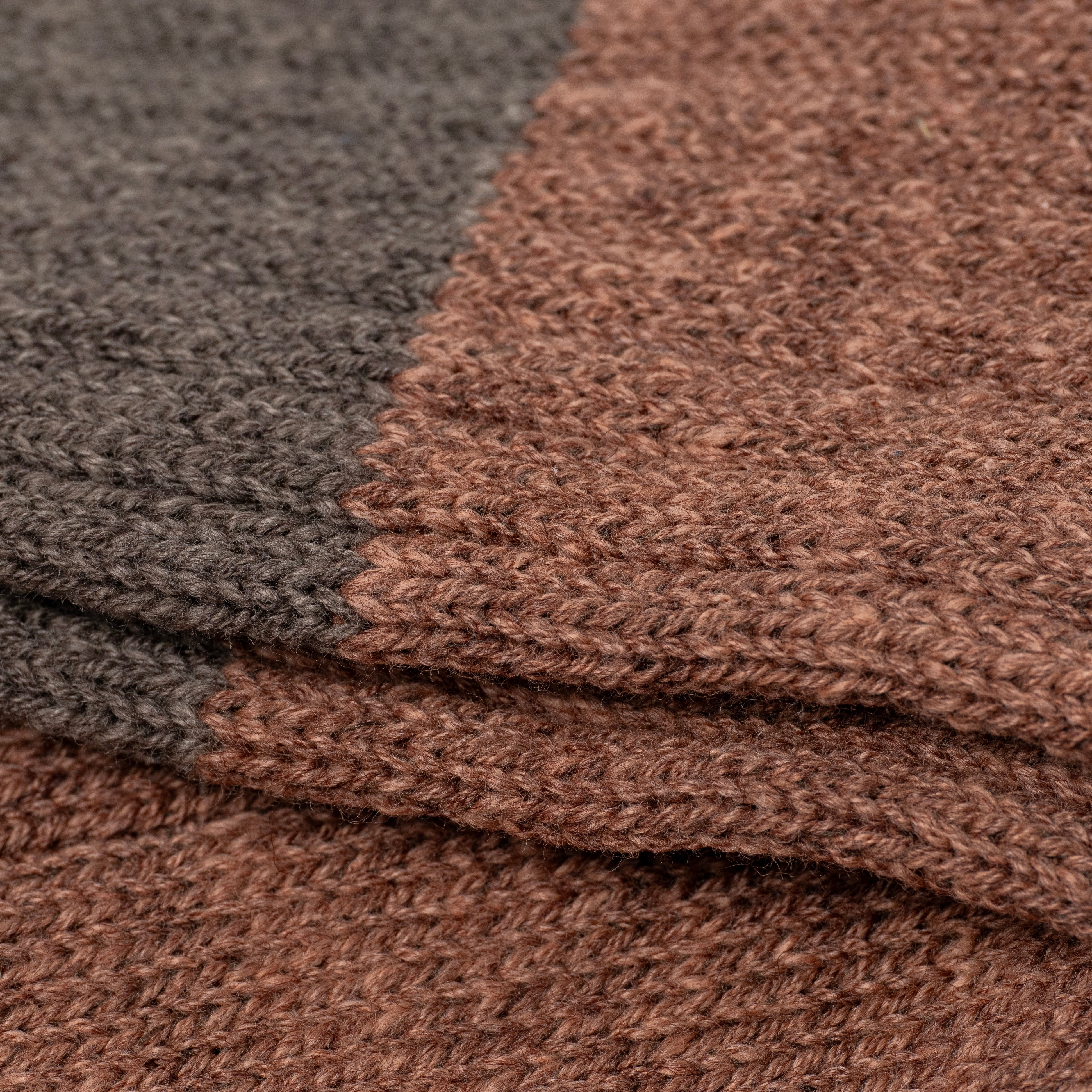 NISHIGUCHI KUTSUSHITA|波士頓棉毛混紡長襪 (磚紅/咖啡)