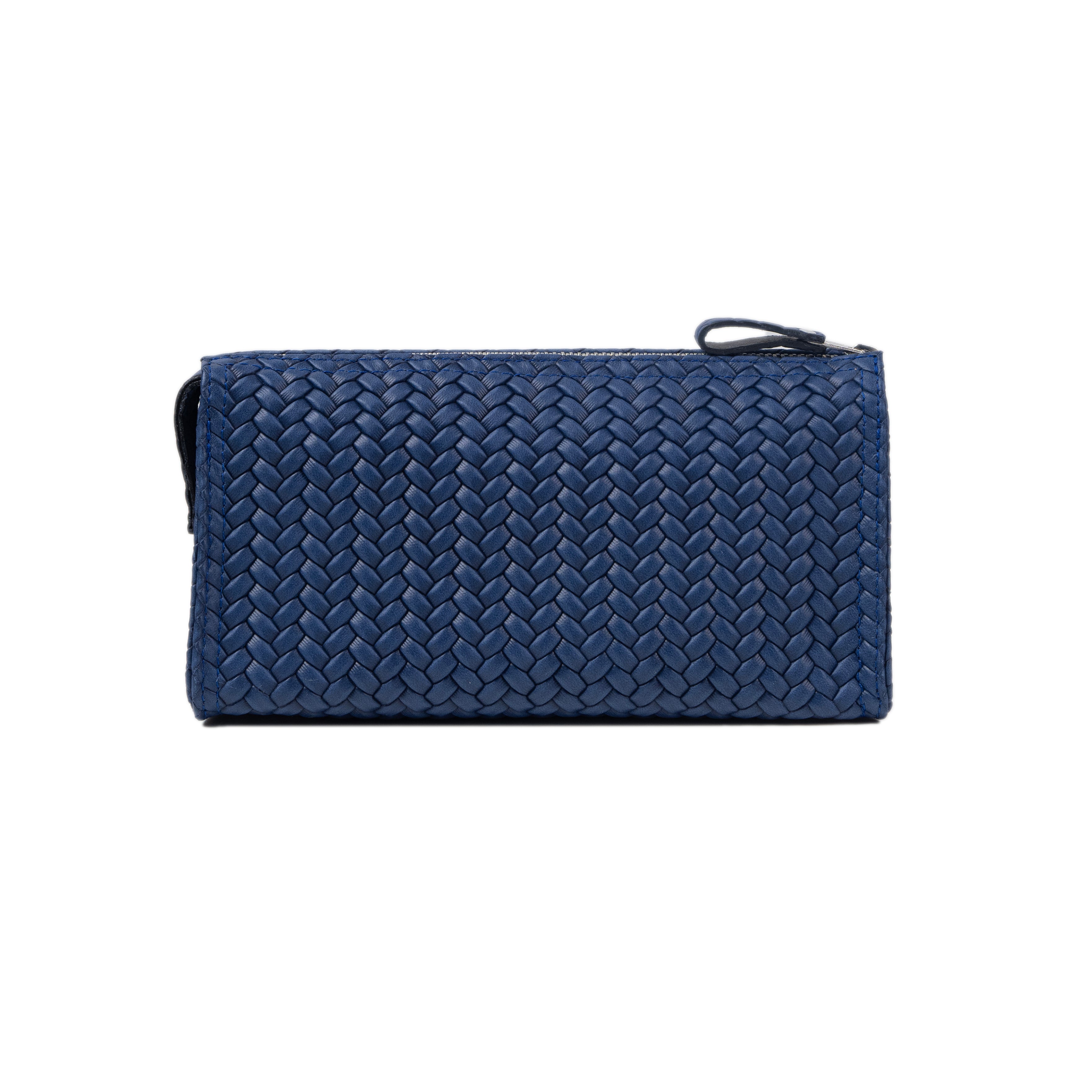 Hammann|深藍編織壓紋皮革盥洗包