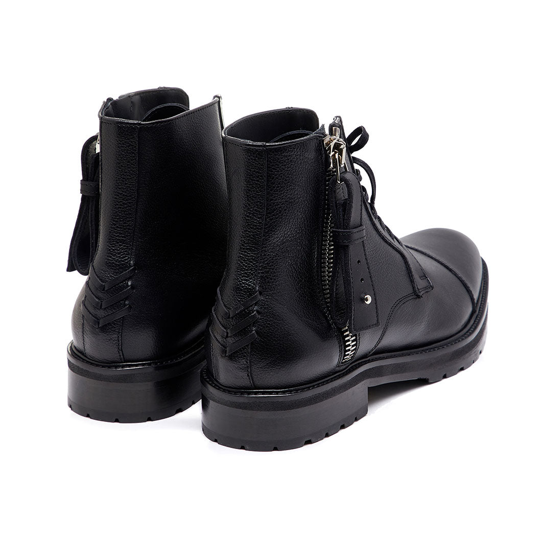 VIVVANT|Snowdon 黑色皮革軍靴