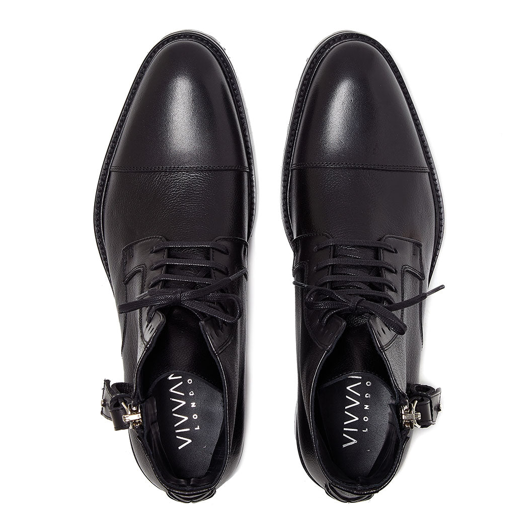 VIVVANT|Snowdon 黑色皮革軍靴