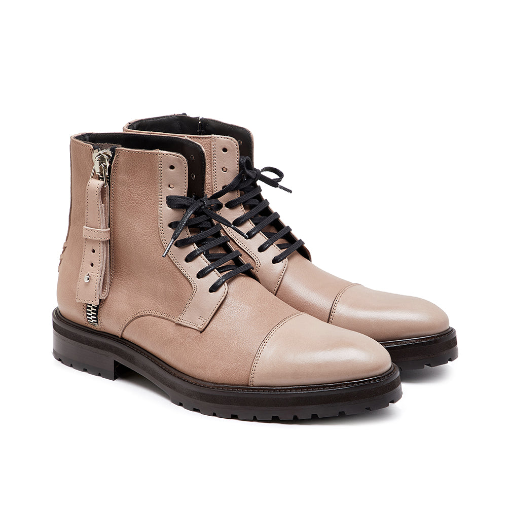 VIVVANT|Snowdon 燕麥色皮革軍靴