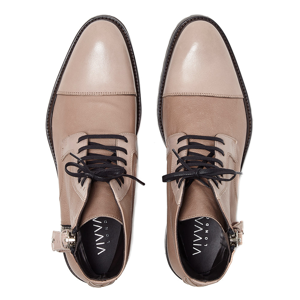 VIVVANT|Snowdon 燕麥色皮革軍靴