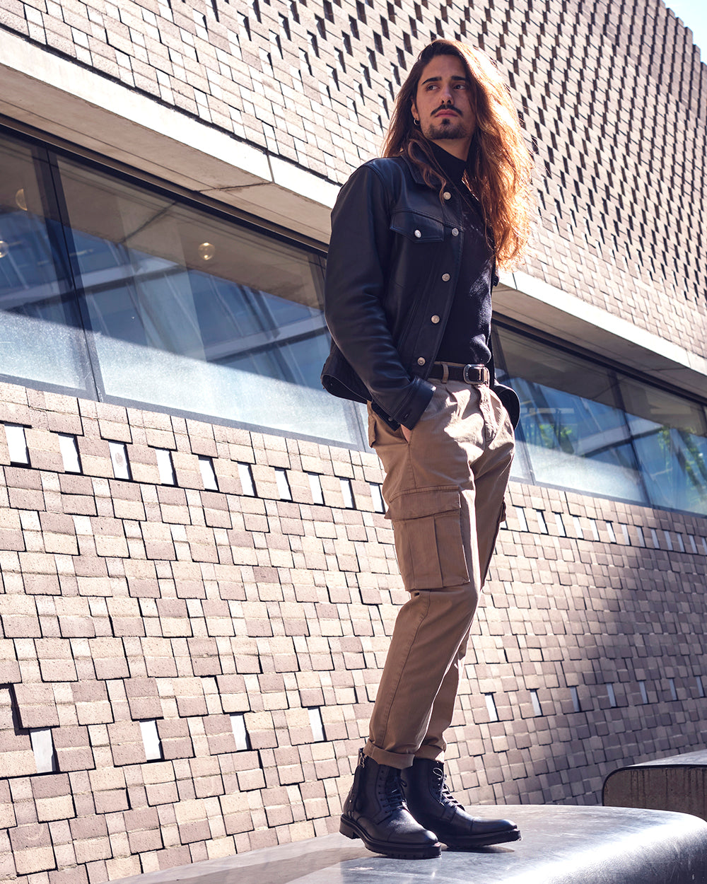 VIVVANT|Snowdon 黑色皮革軍靴