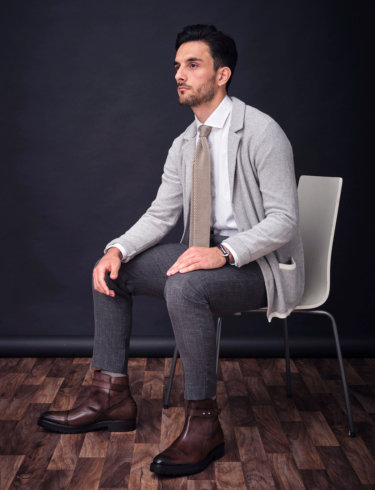 VIVVANT|Alexis 深棕色手工刷色齋浦爾短靴